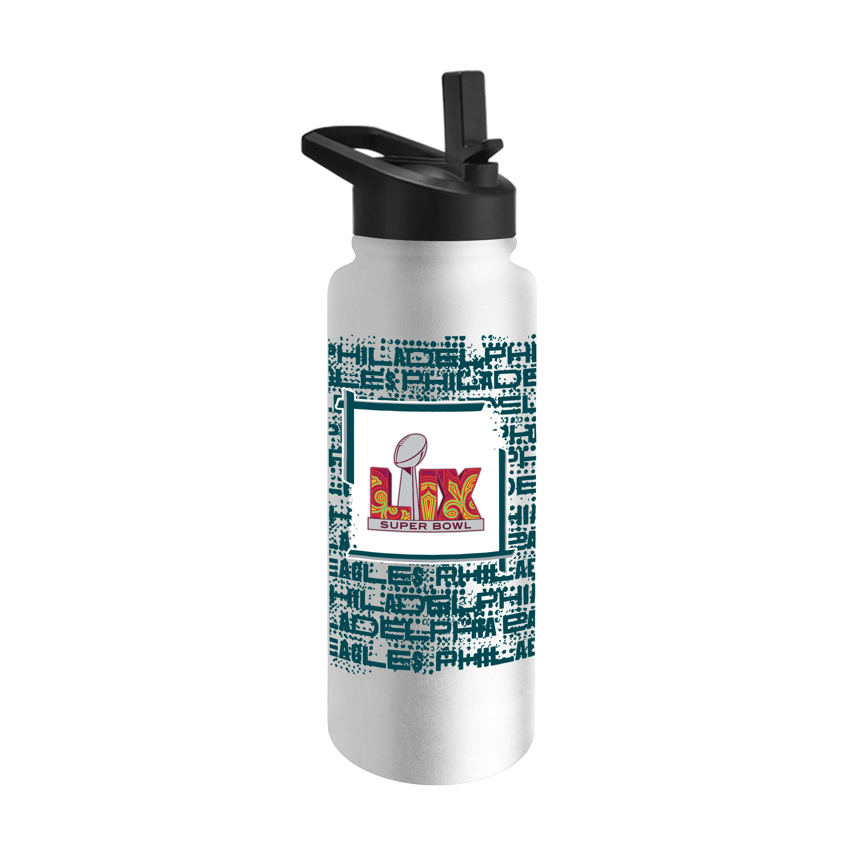 Philadelphia Eagles Super Bowl 59 Champions 34oz Quencher Bottle - Image 2