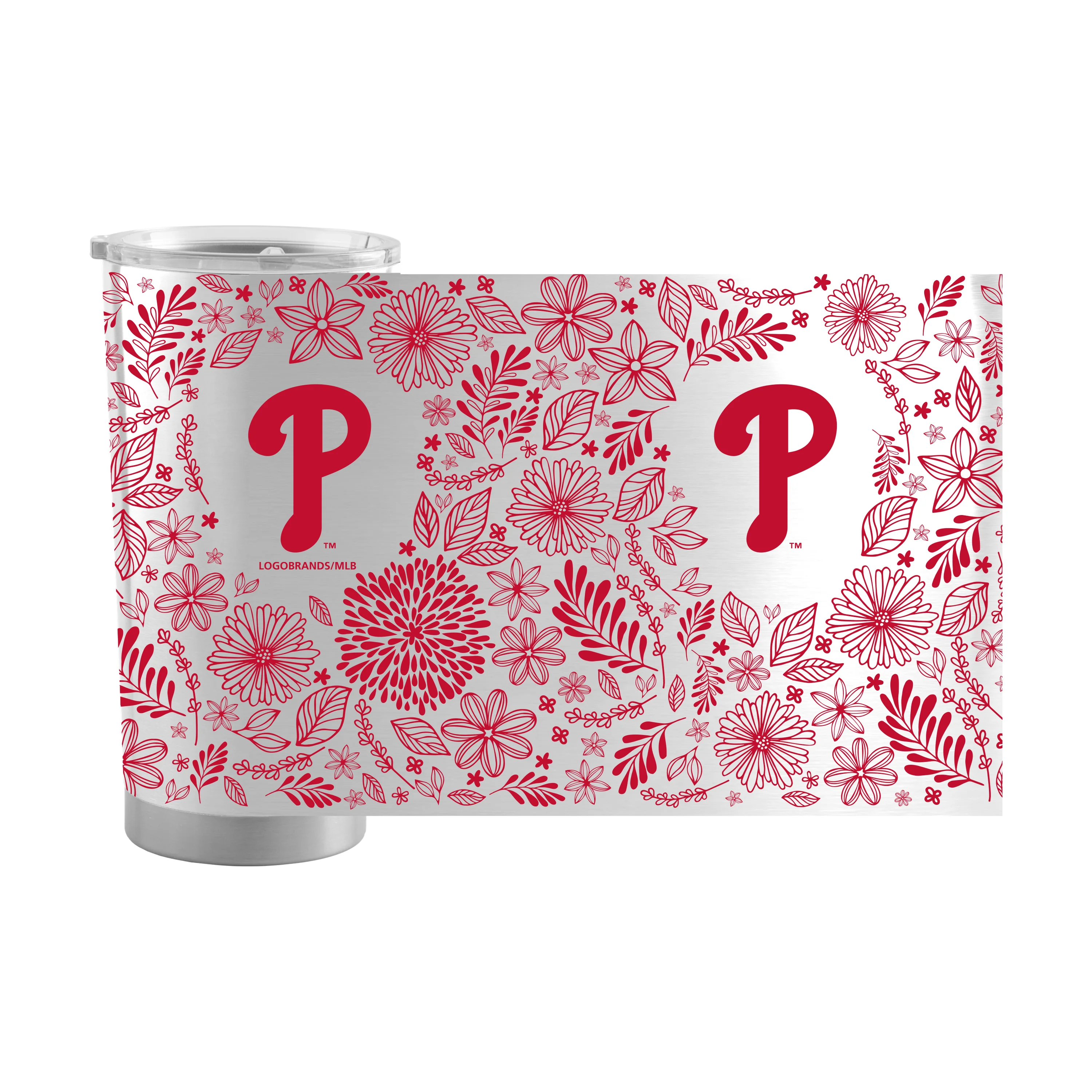 Philadelphia Phillies 20oz Botanical Stainless Steel Tumbler - Image 2