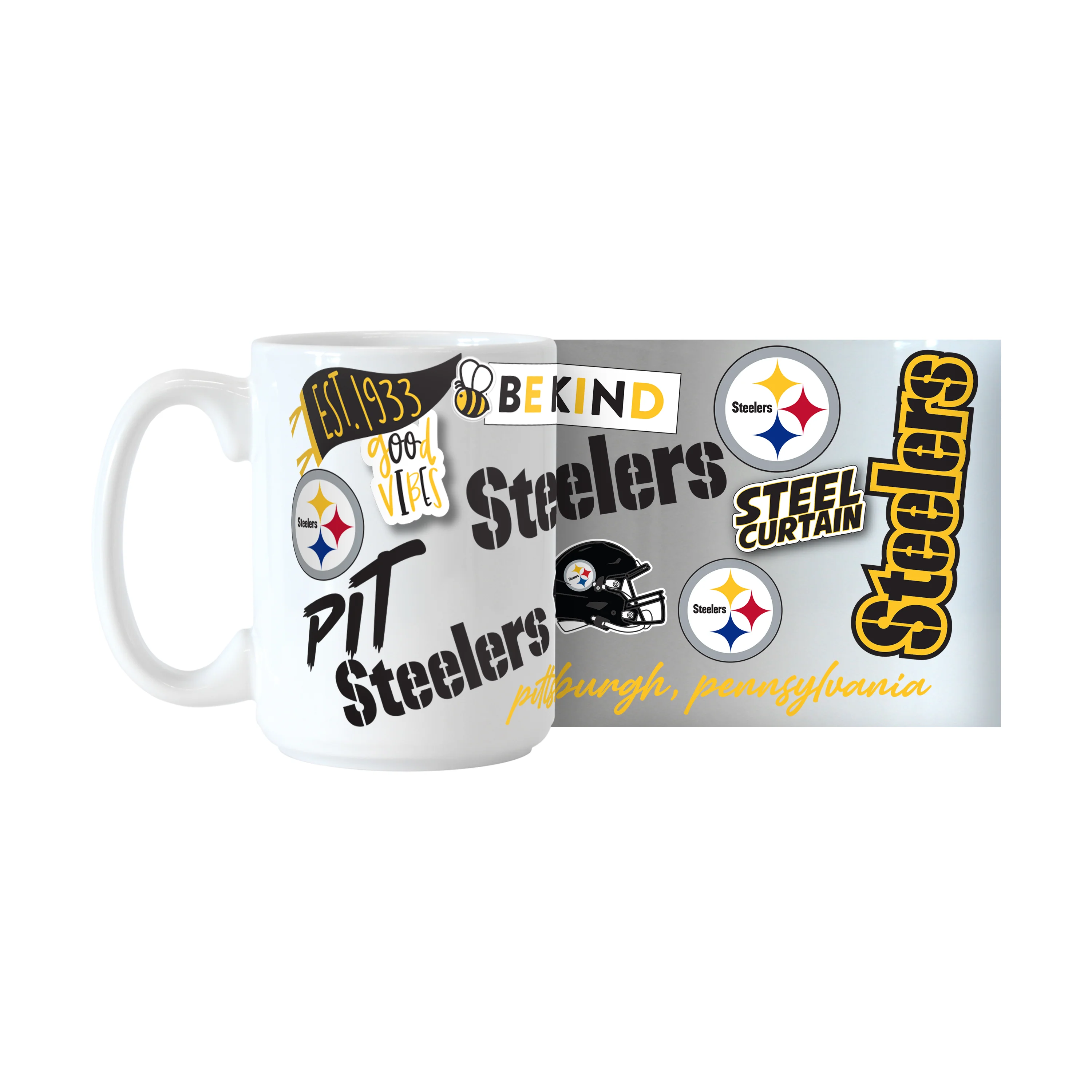 Pittsburgh Steelers 15oz Native Sublimated Mug - Image 2