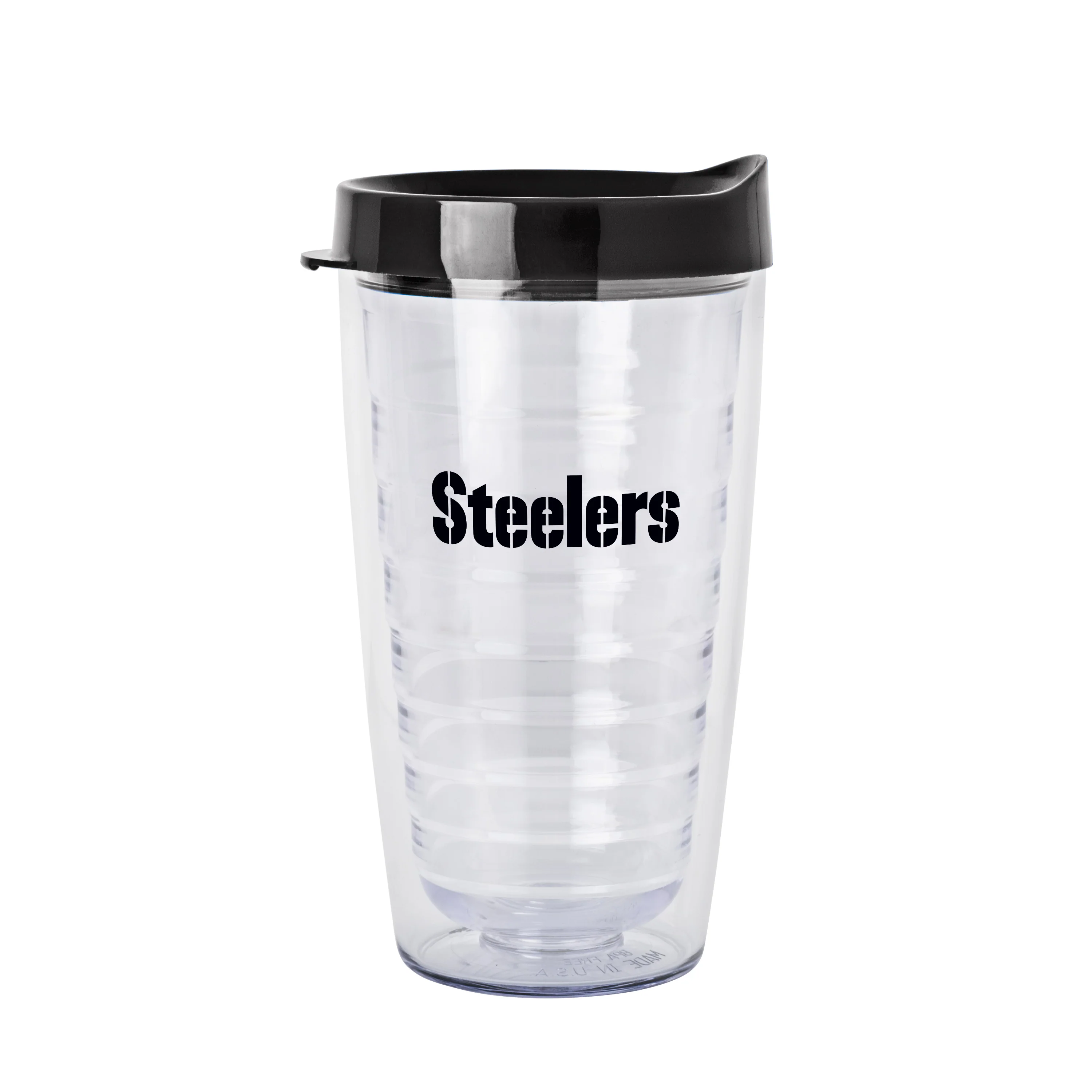 Pittsburgh Steelers 16oz Flipside Dbl Wall Clear Tumbler - Image 2