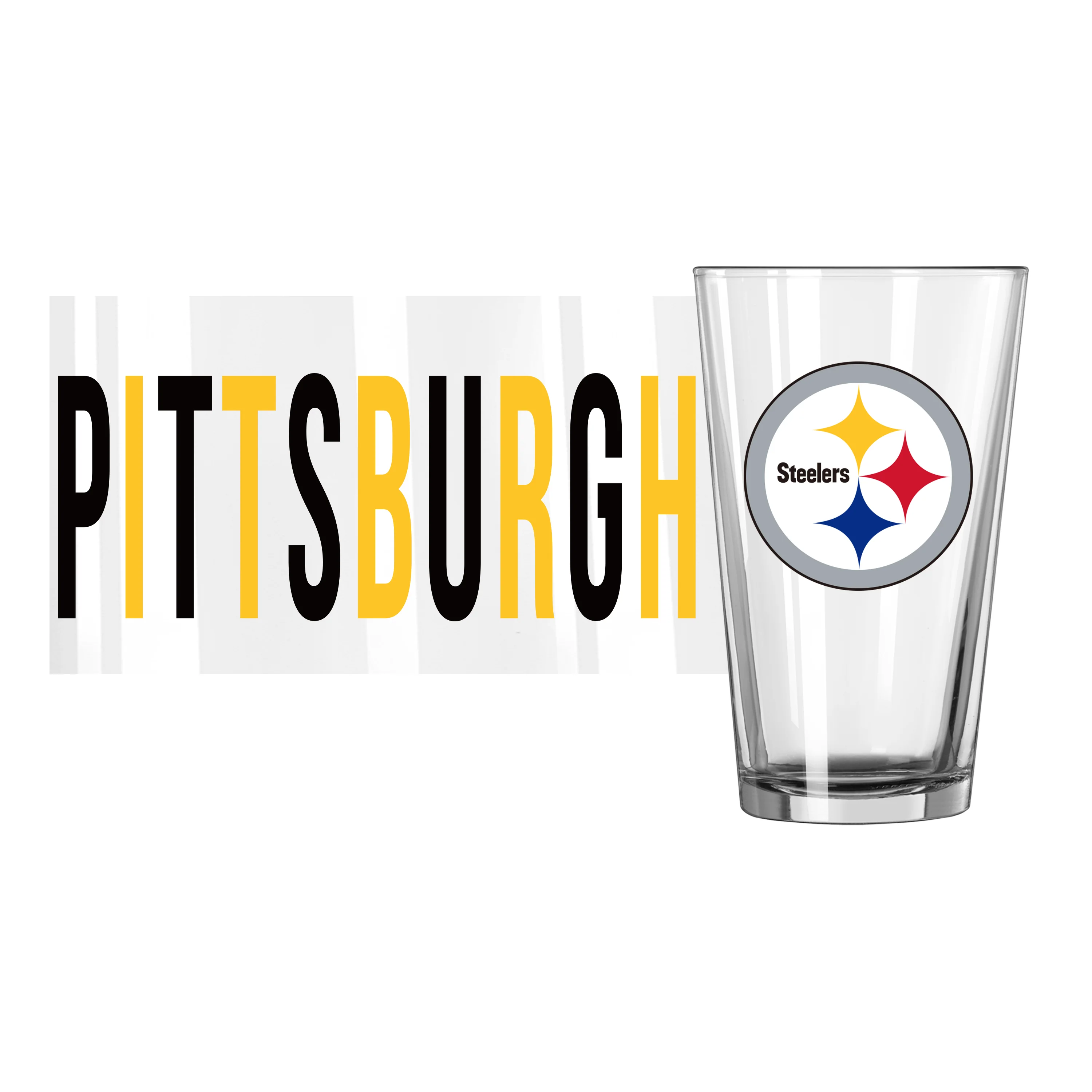 Pittsburgh Steelers 16oz Overtime Pint Glass - Image 2