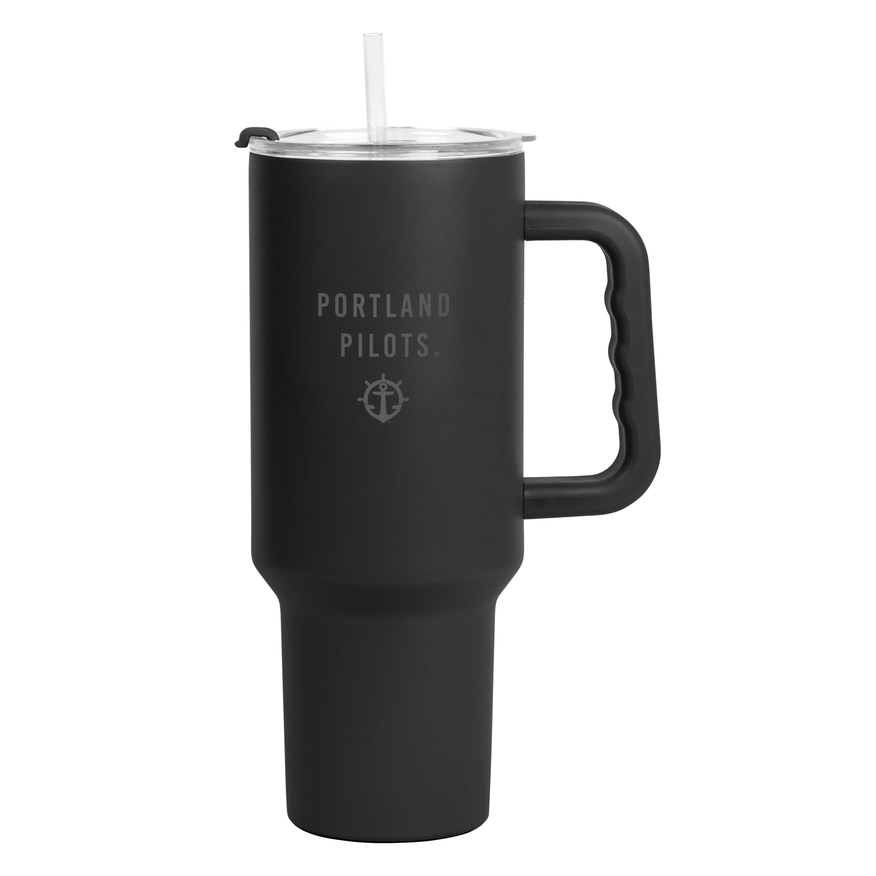 Portland 40oz Black Tonal Powder Coat Tumbler - Image 2