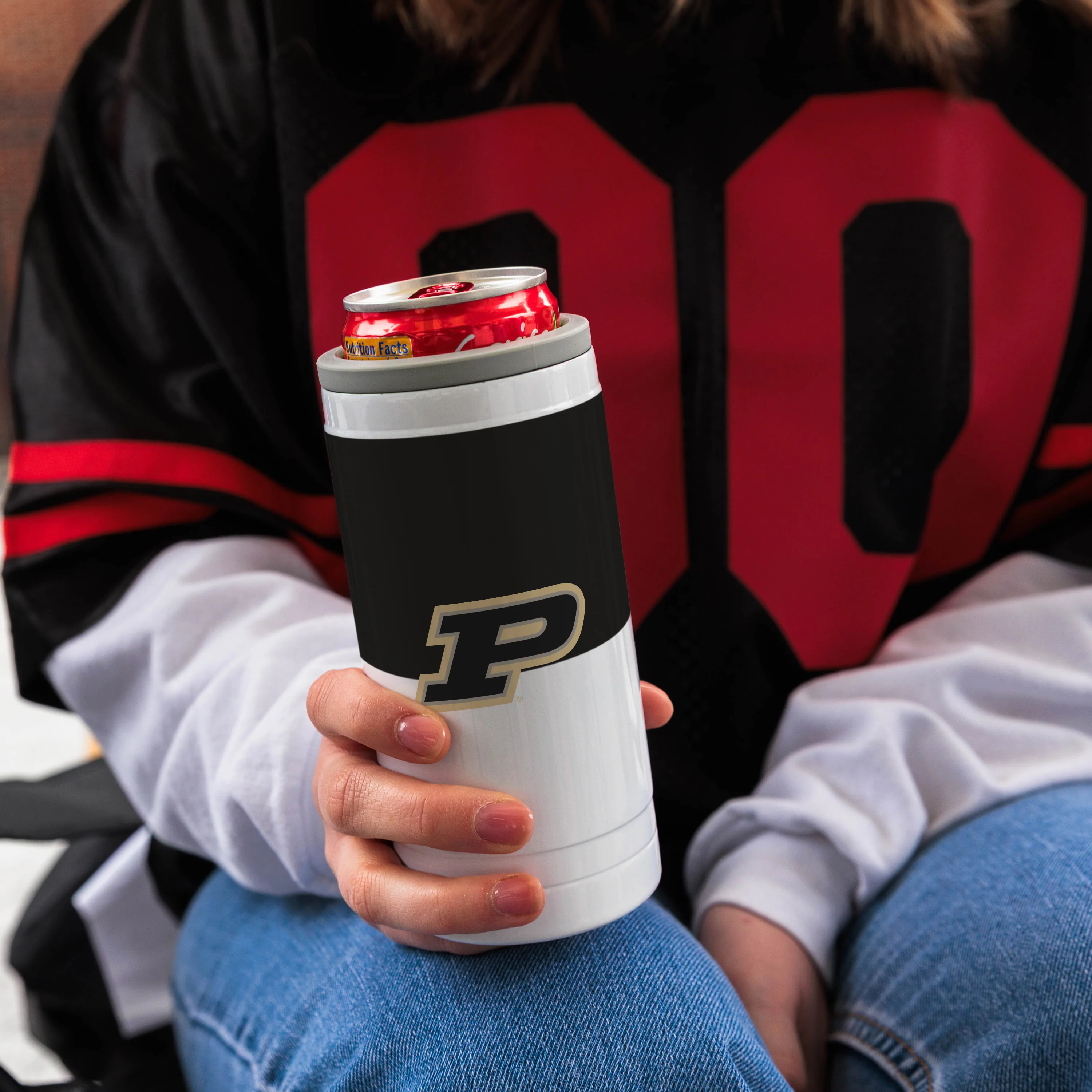 Purdue 12oz Colorblock Slim Can Coolie - Image 4