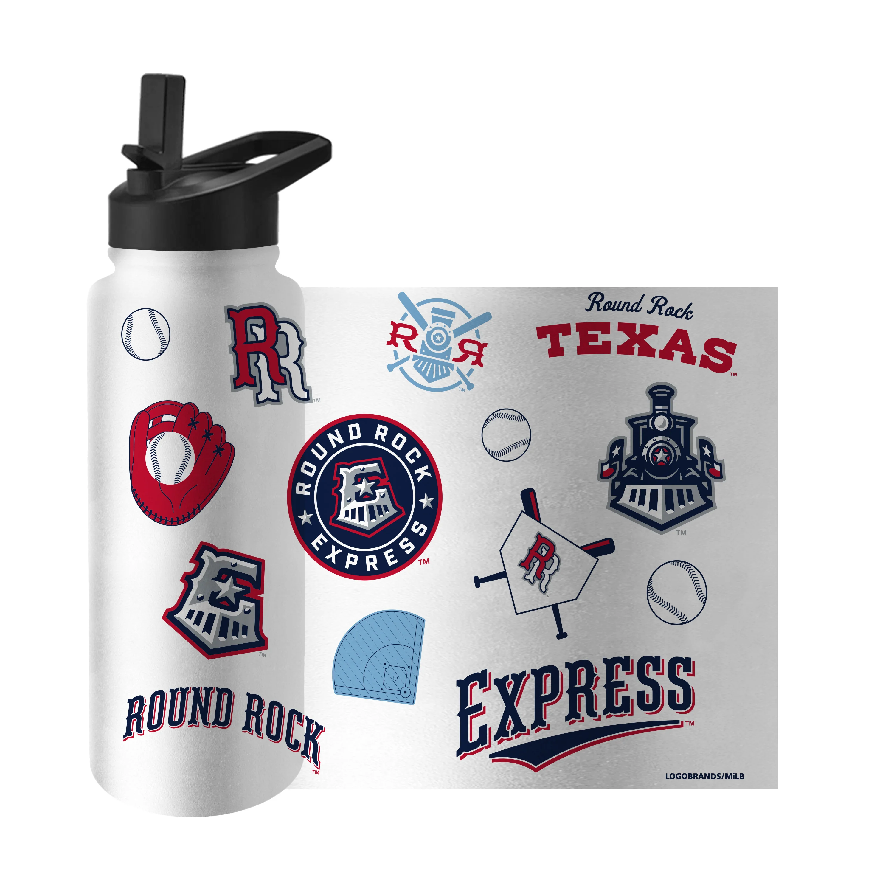 Round Rock Express 34oz Native Quencher Bottle - Image 3