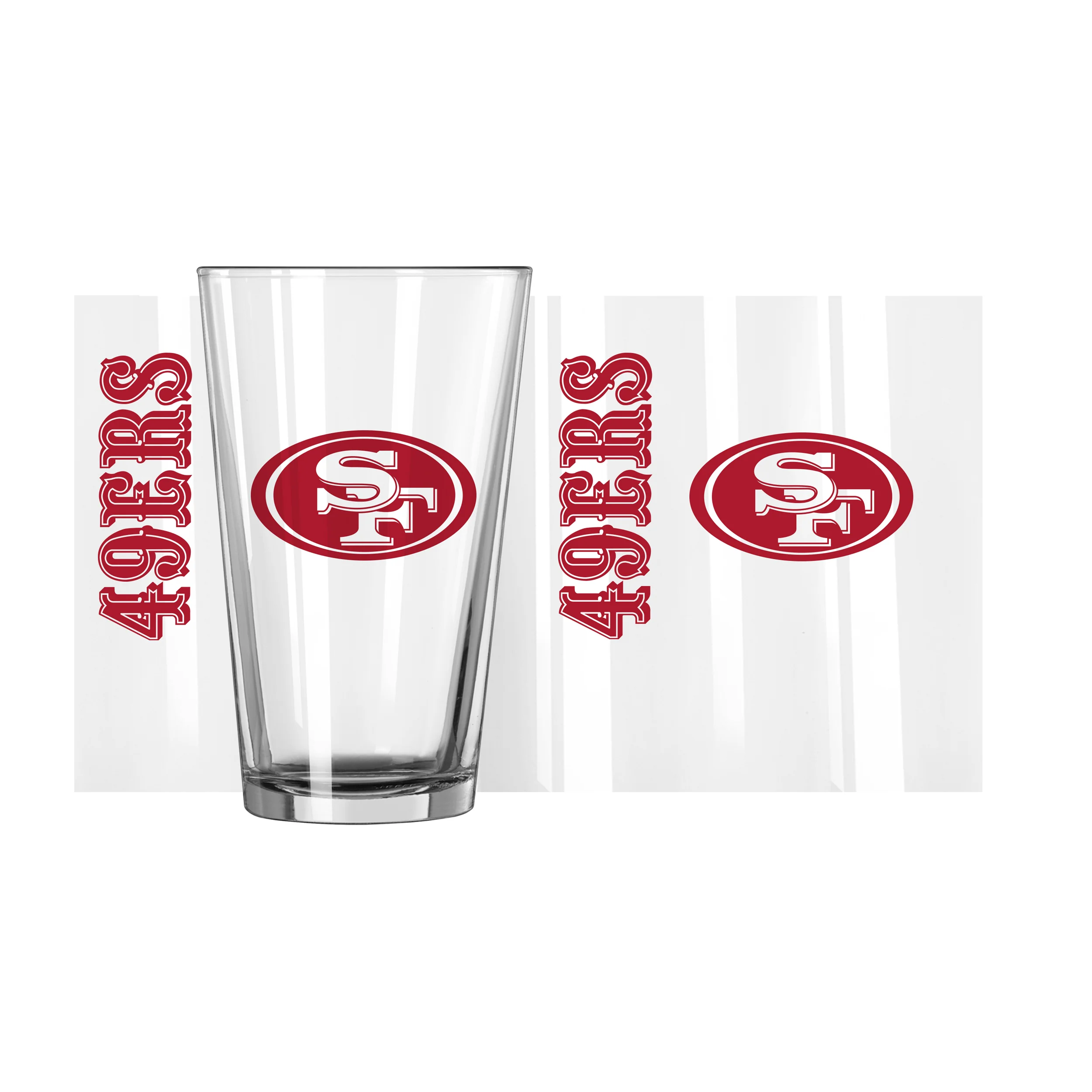 San Francisco 49ers 16oz Gameday Pint Glass - Image 2