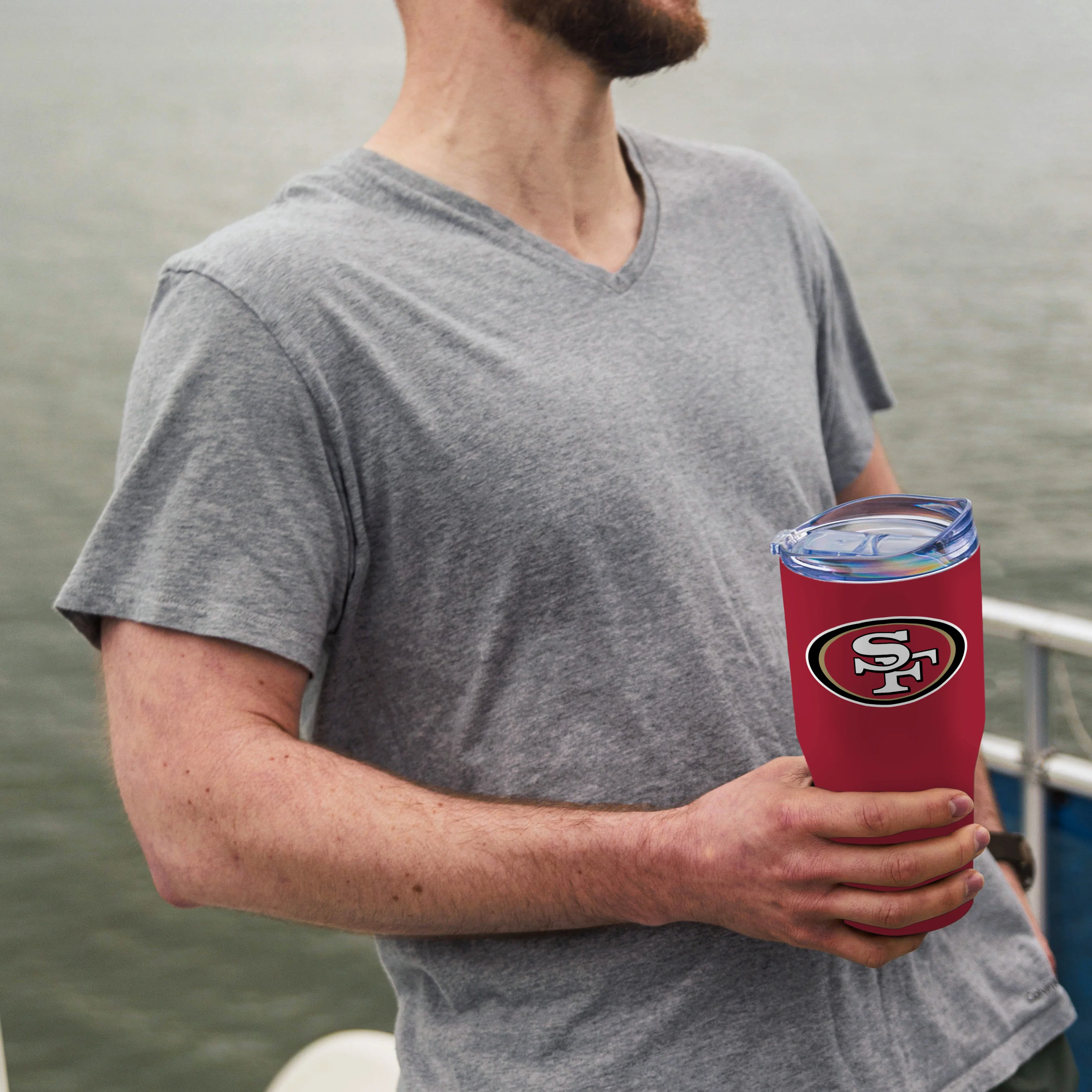 San Francisco 49ers 30oz Flipside Powder Coat Tumbler - Image 4