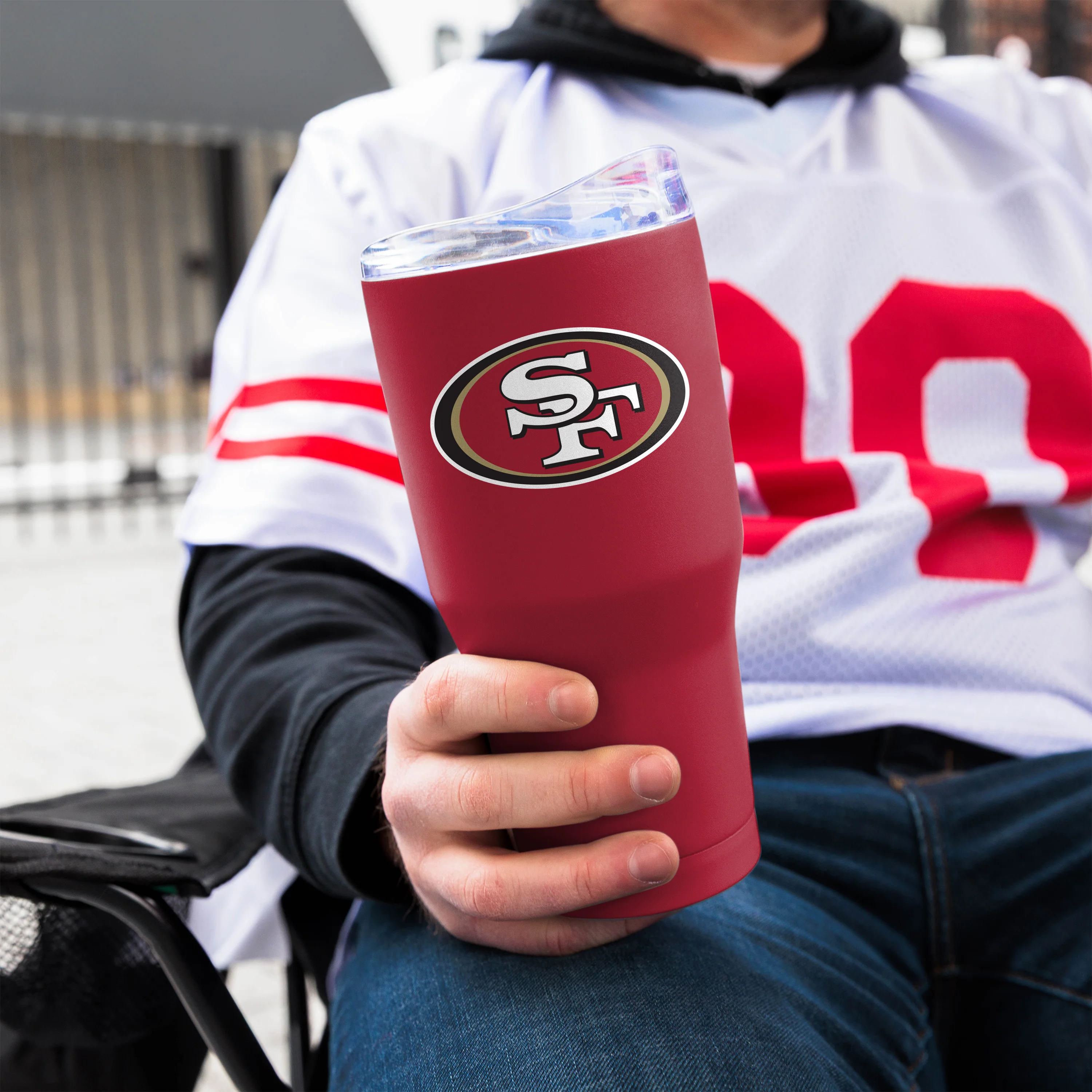 San Francisco 49ers 30oz Flipside Powder Coat Tumbler - Image 5