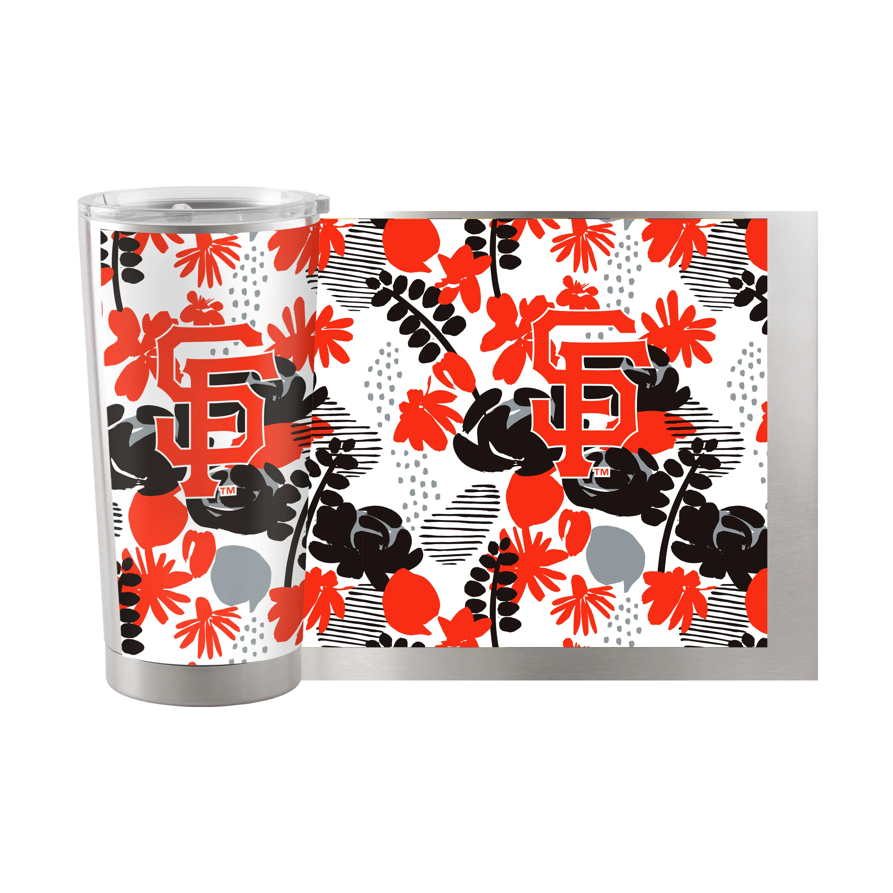 San Francisco Giants 20oz Floral Stainless Steel Tumbler - Image 2