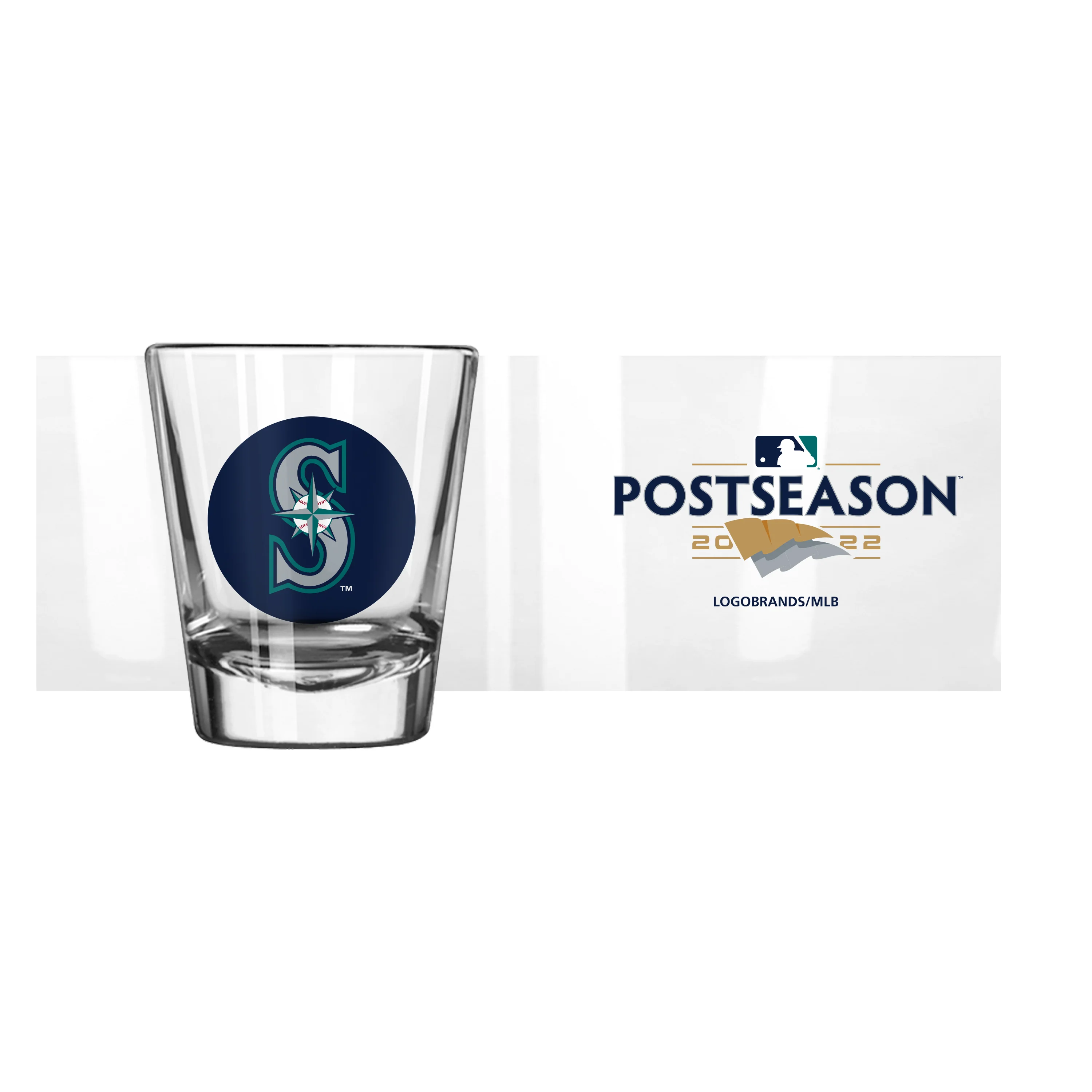 Seattle Mariners 2022 Post Season 2oz Shot Glass - Image 2