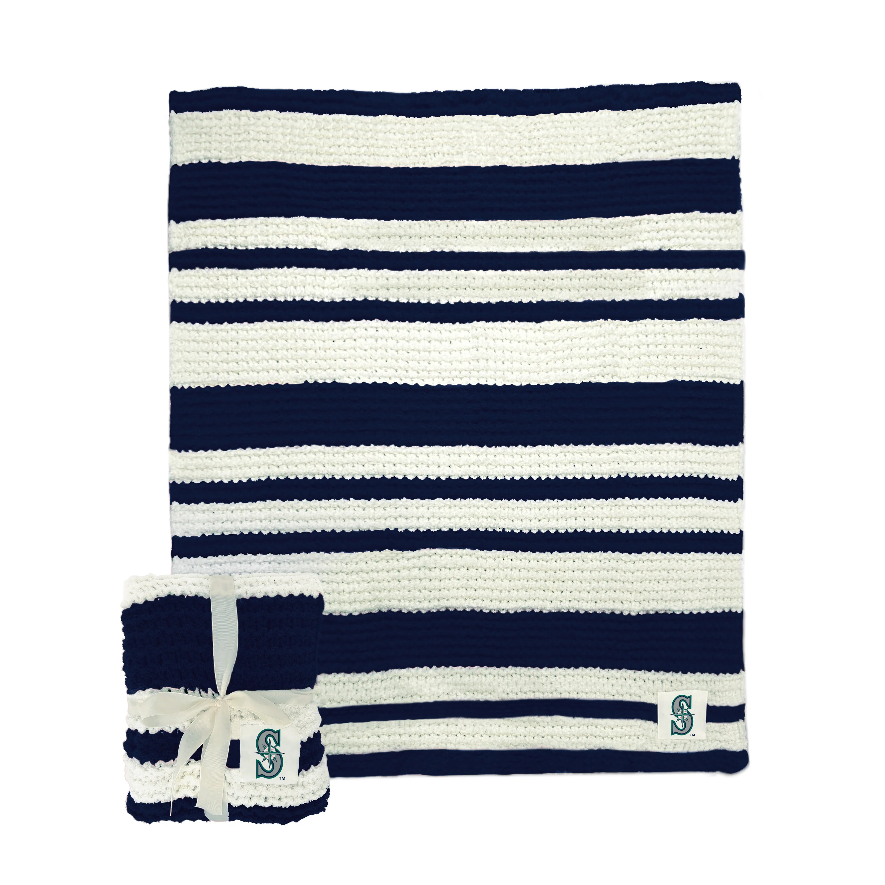 Seattle Mariners Cable Knit Throw 50x60