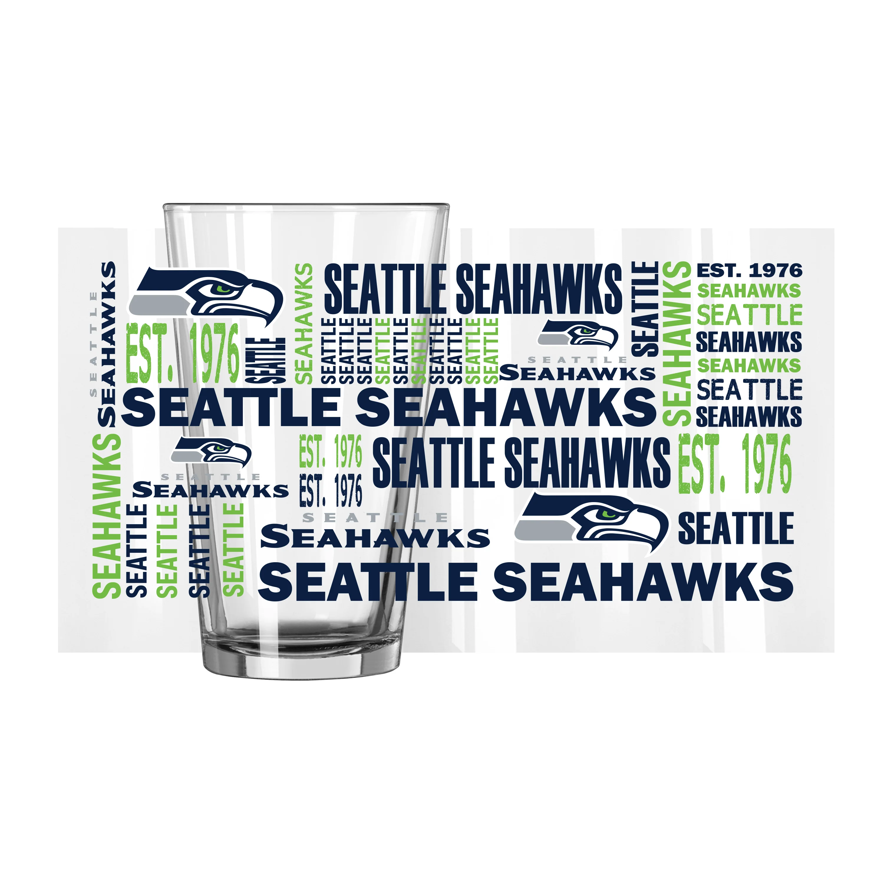 Seattle Seahawks 16oz Spirit Pint Glass - Image 4