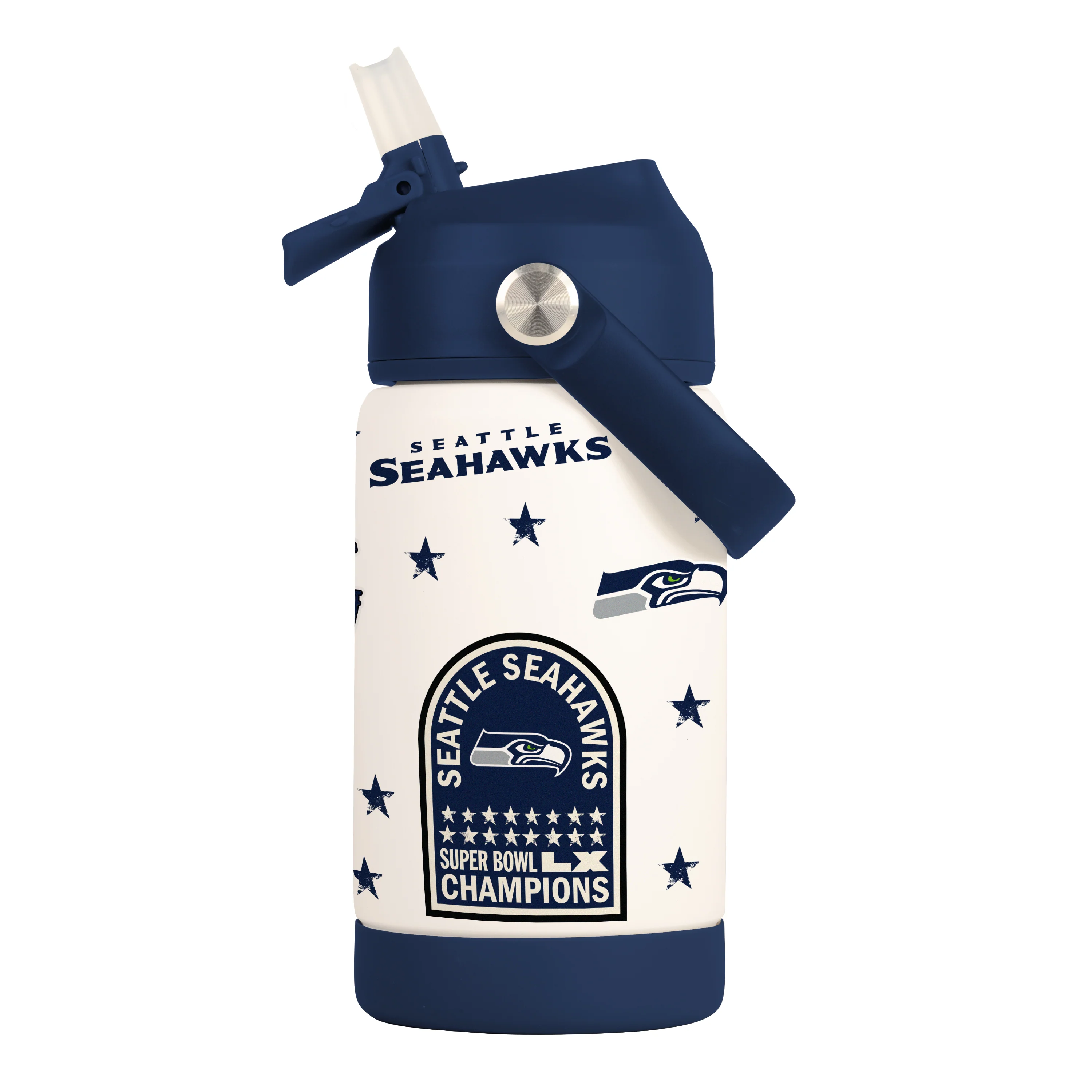 Seattle Seahawks Super Bowl 60 Champions 12oz Kids Bottle - Image 2