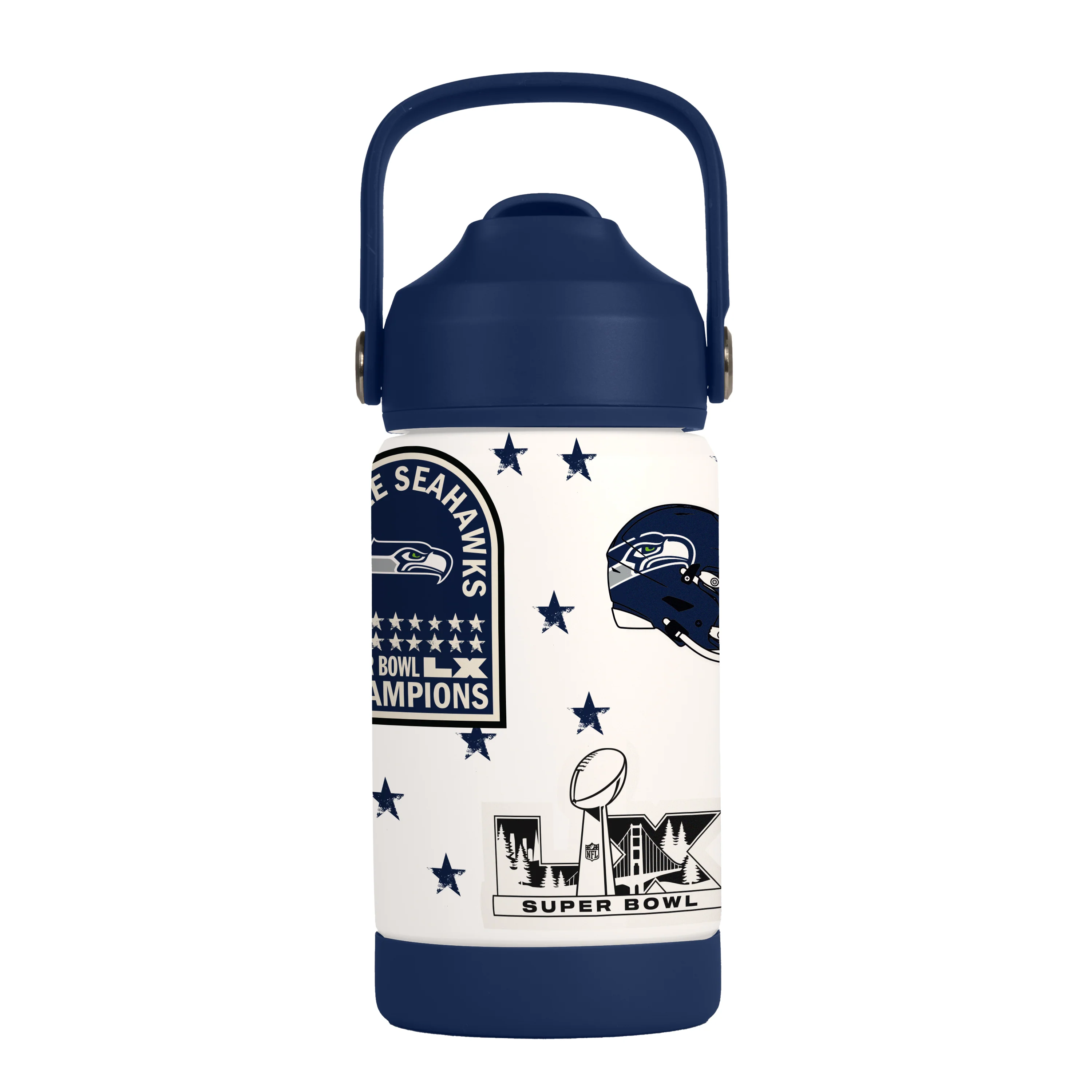 Seattle Seahawks Super Bowl 60 Champions 12oz Kids Bottle - Image 3