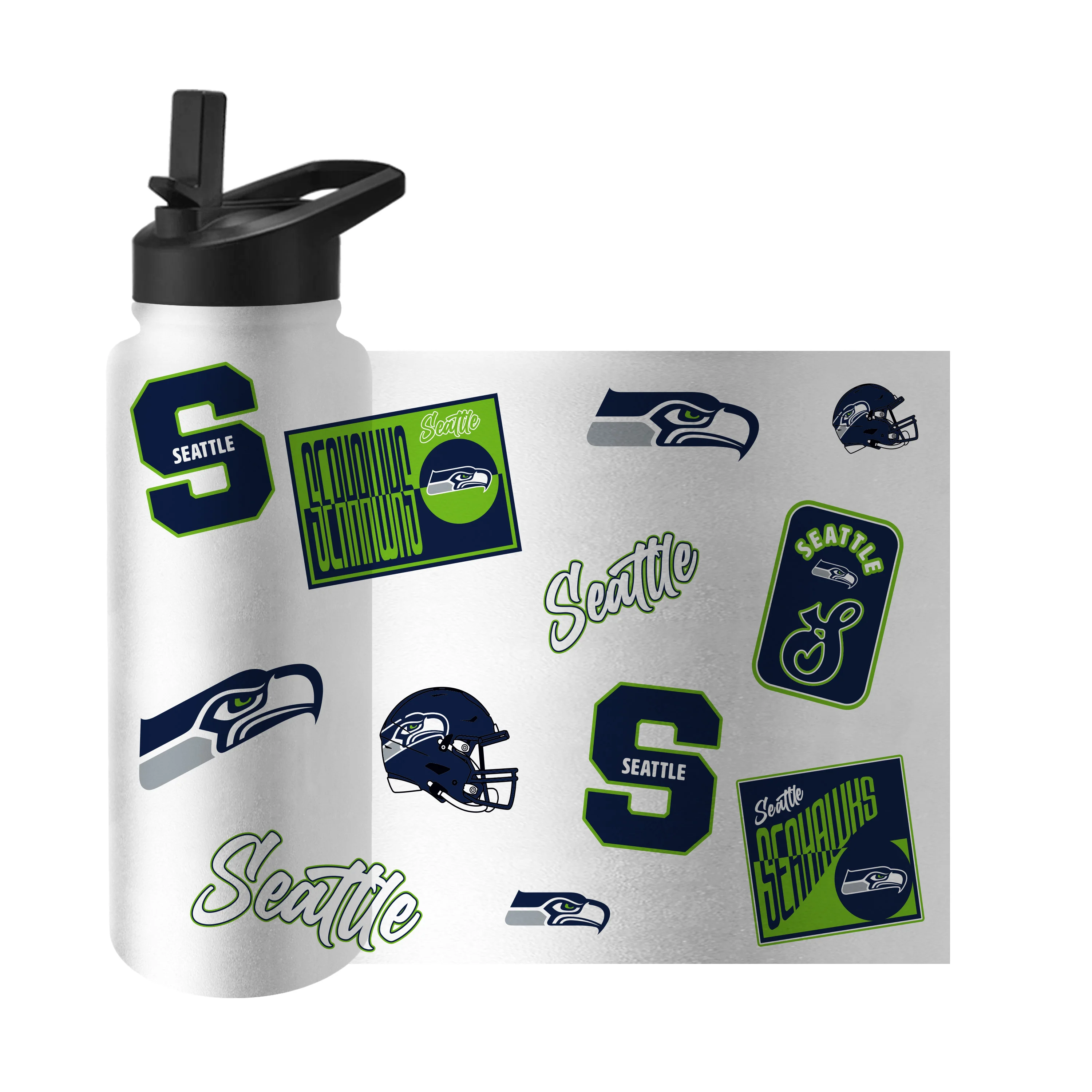 Seattle Seahawks Dreamweave 34oz Quencher Bottle - Image 3