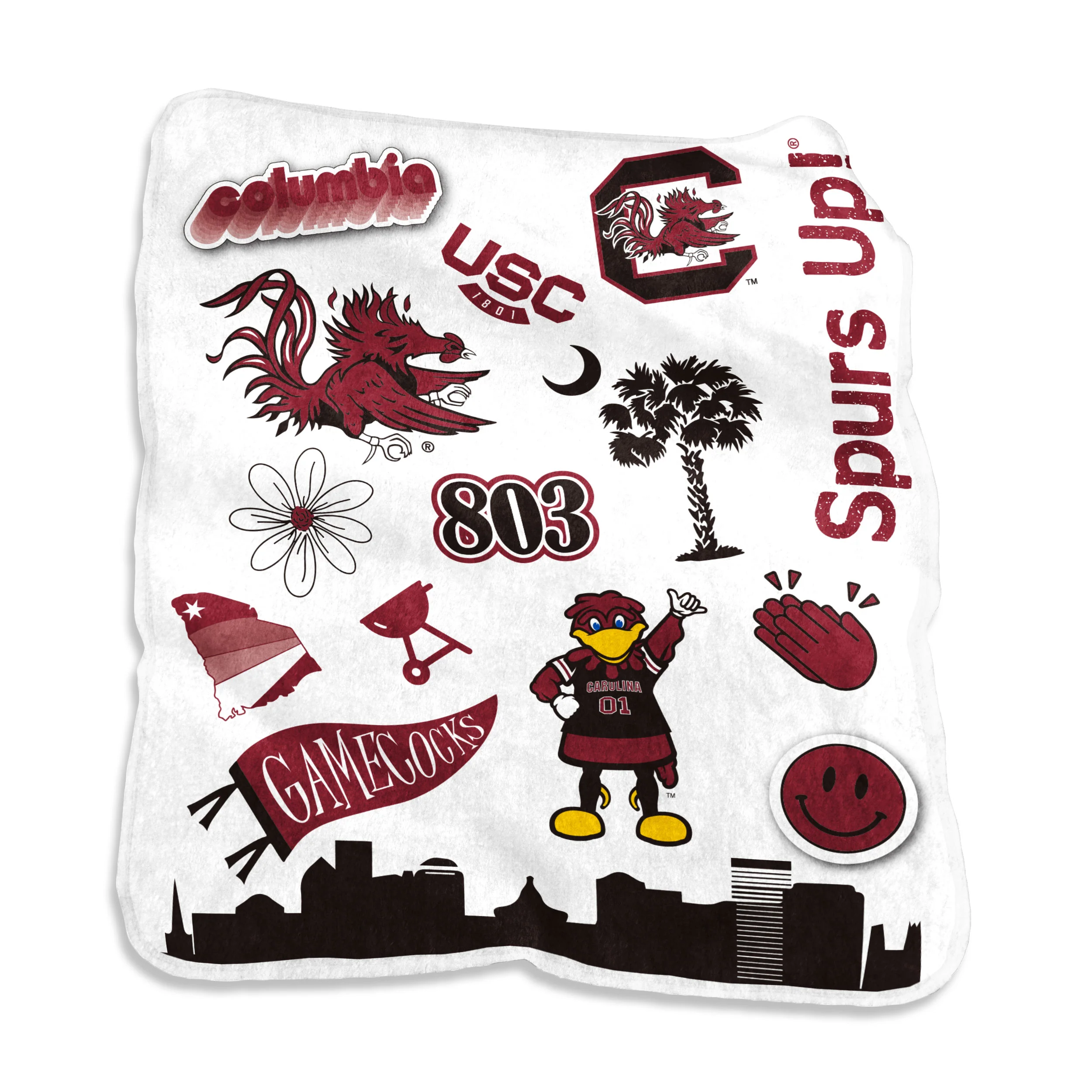 South Carolina Native Raschel Throw