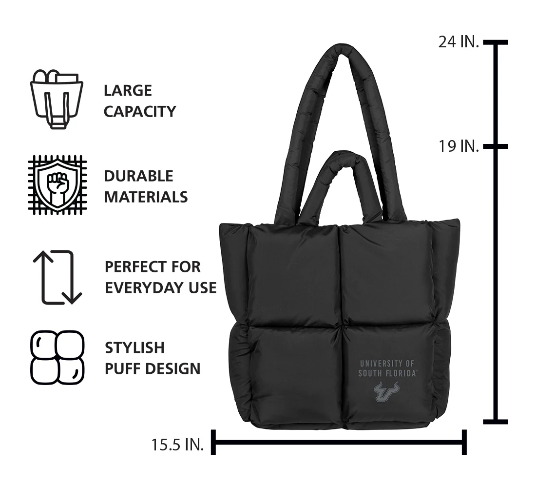 South Florida Black Puff Tote - Image 4