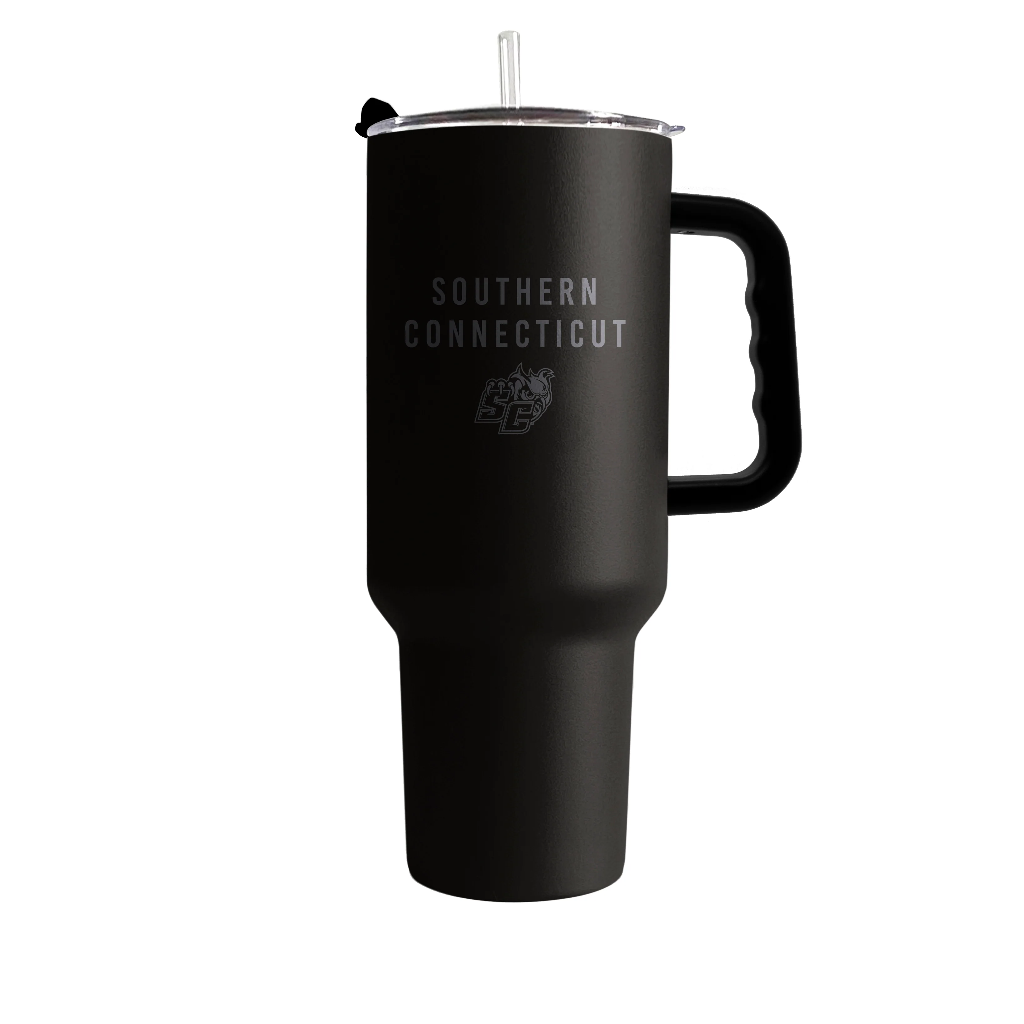 Southern Connecticut State 40oz Black Tonal Powder Coat Tumbler