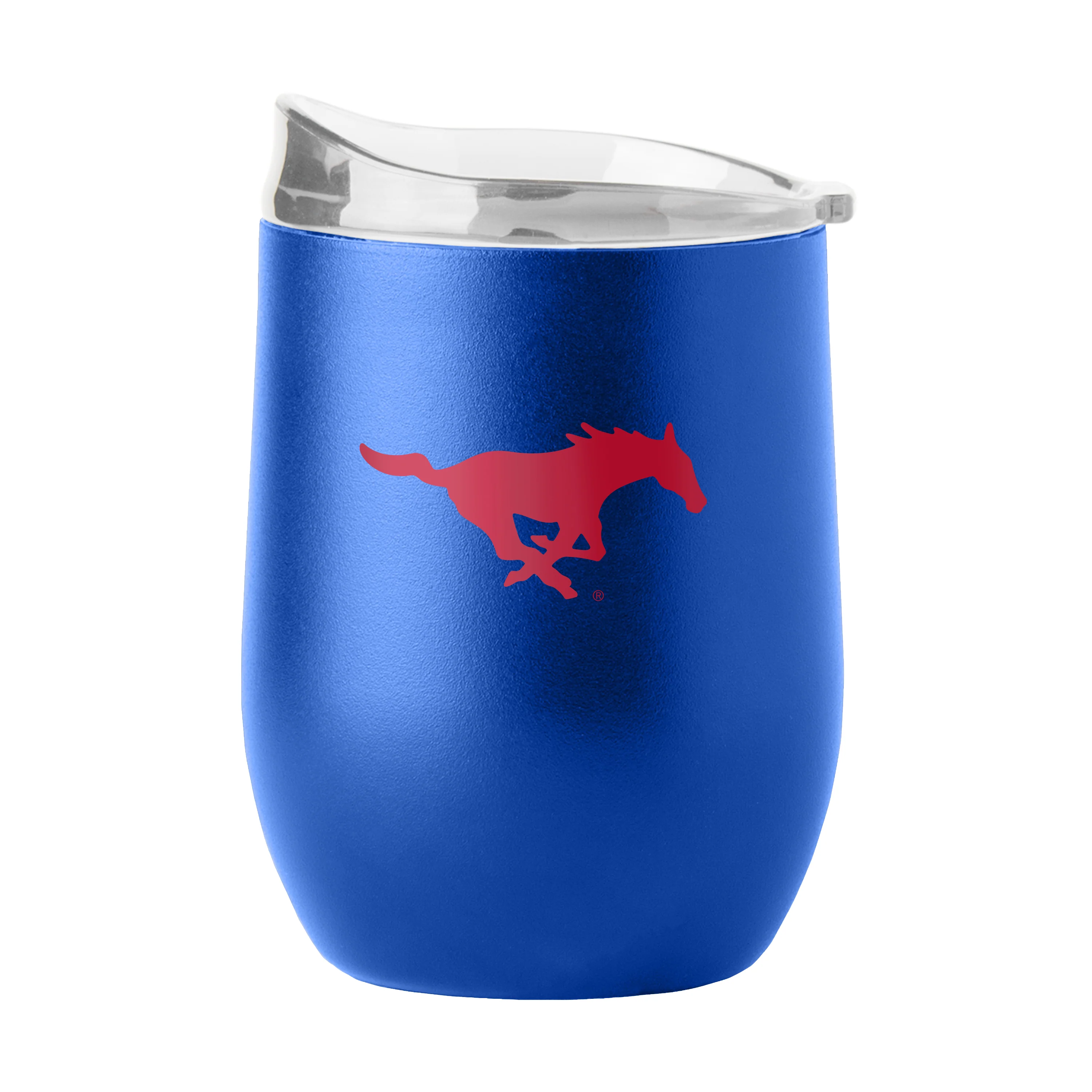 Southern Methodist 16oz Flipside Powder Coat Curved Bev