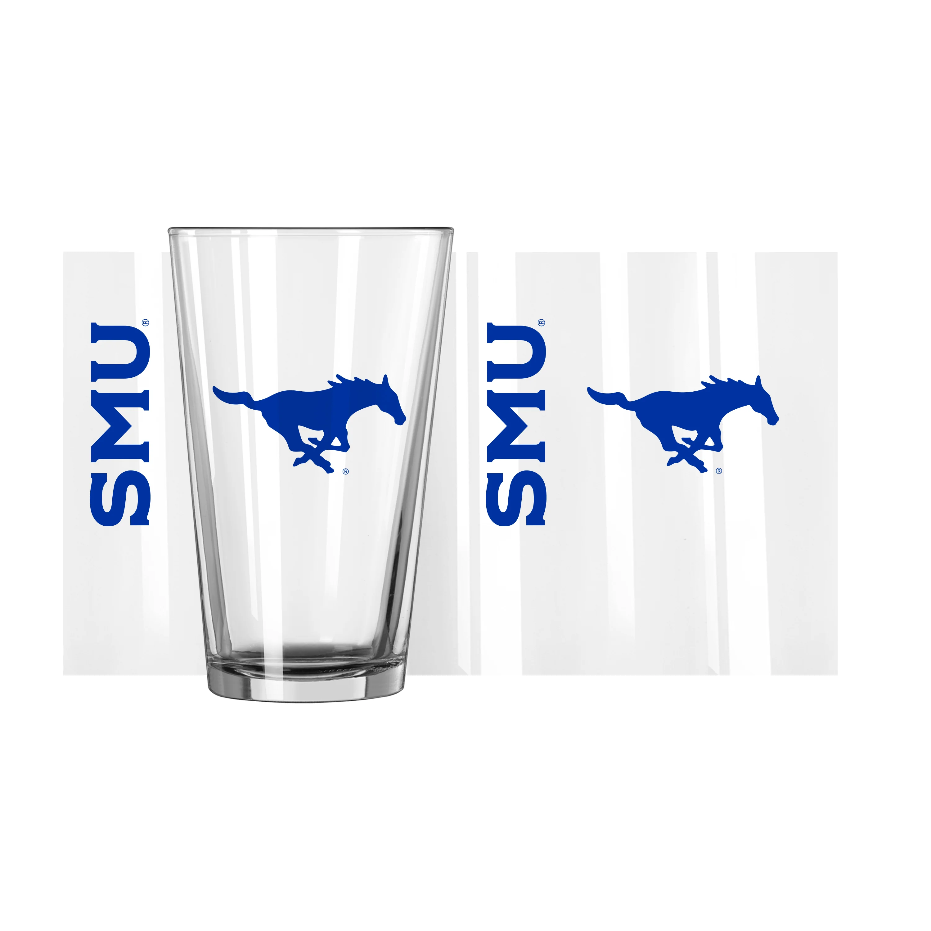 Southern Methodist 16oz Gameday Pint Glass - Image 2