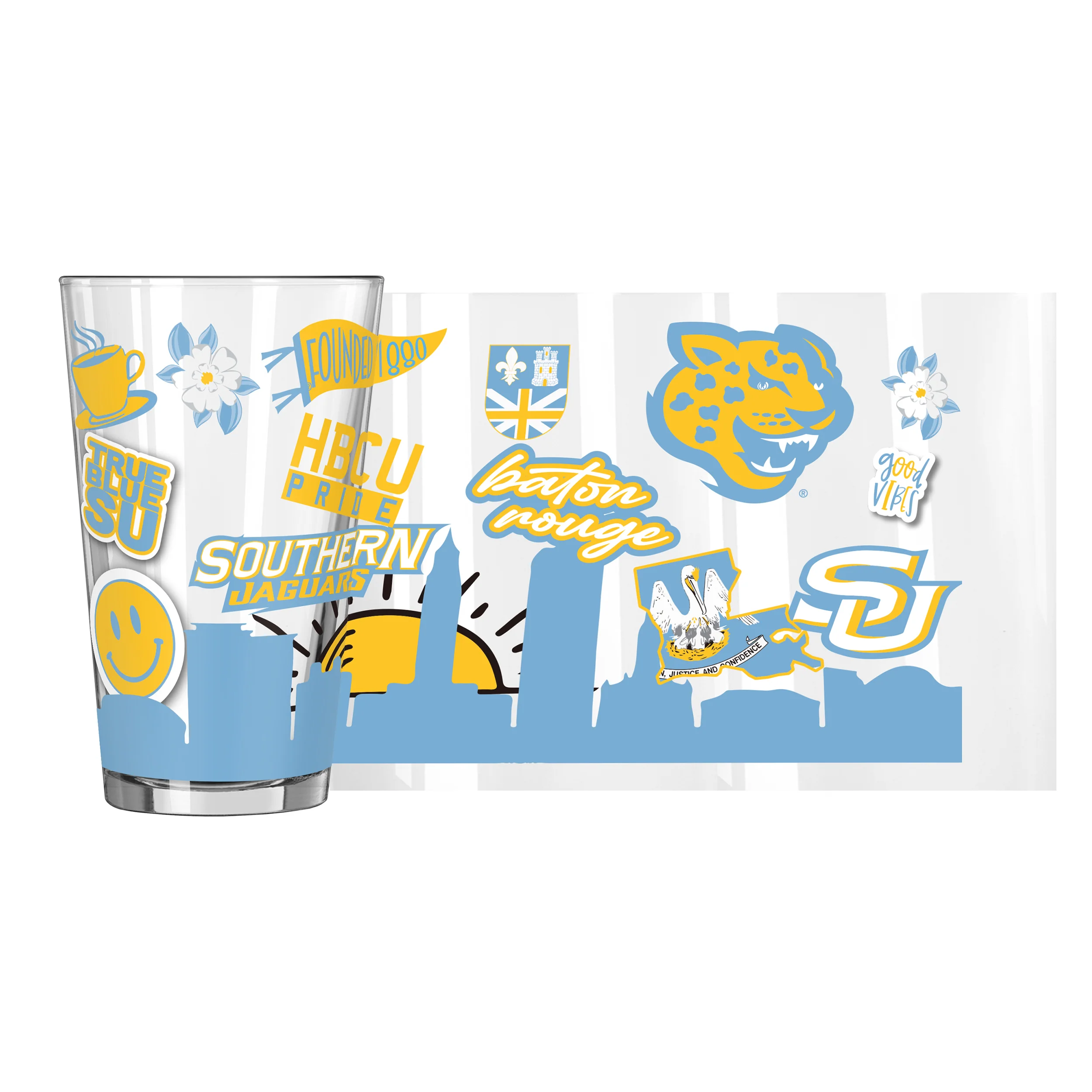 Southern University 16oz Native Pint Glass - Image 2
