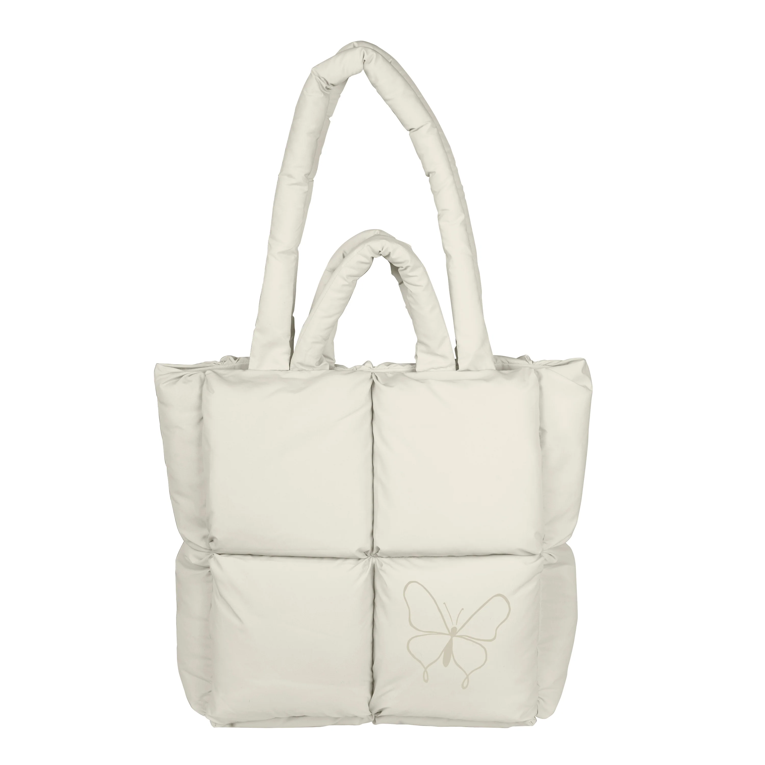 Spring Single Butterfly Sand Puff Tote