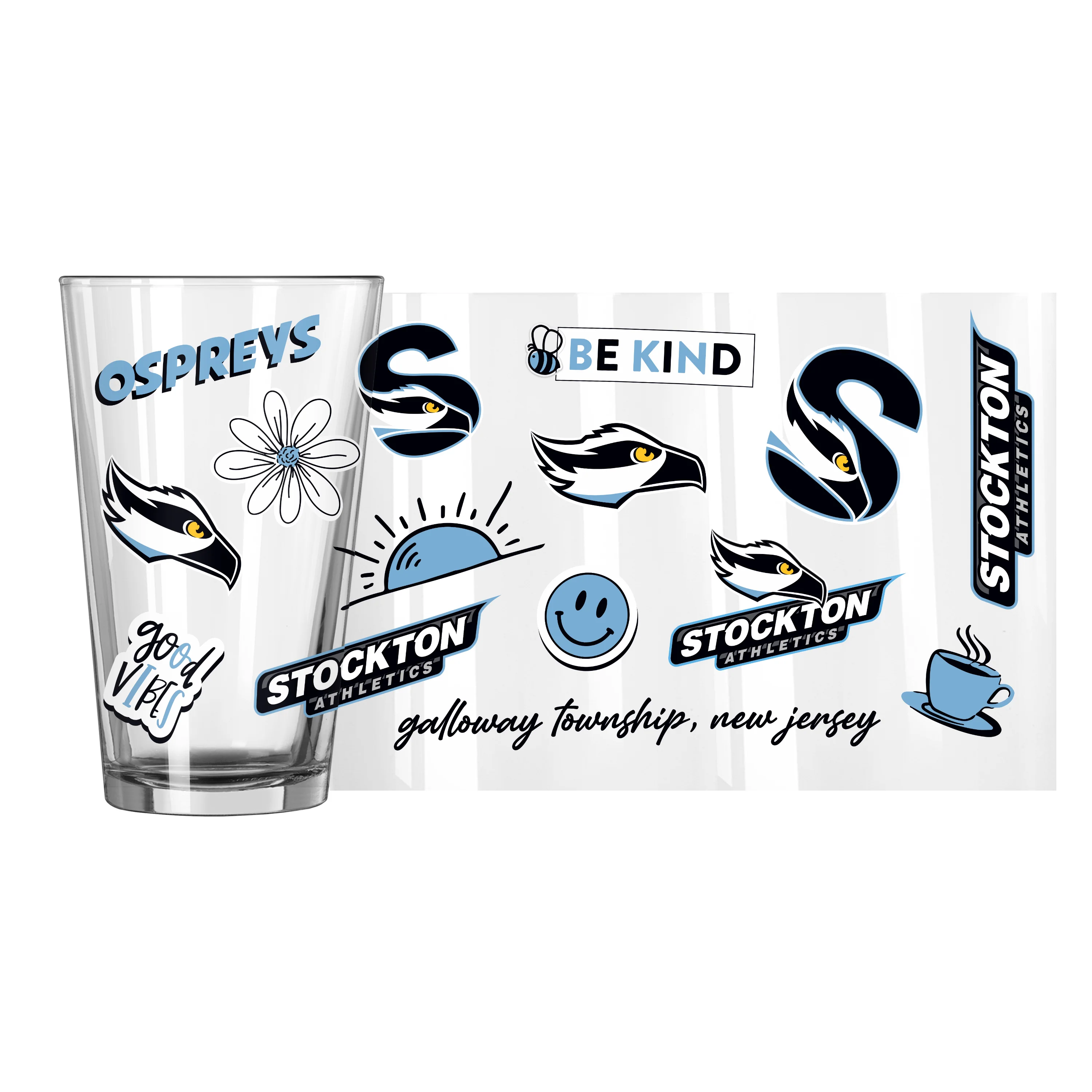 Stockton College 16oz Native Pint Glass - Image 2