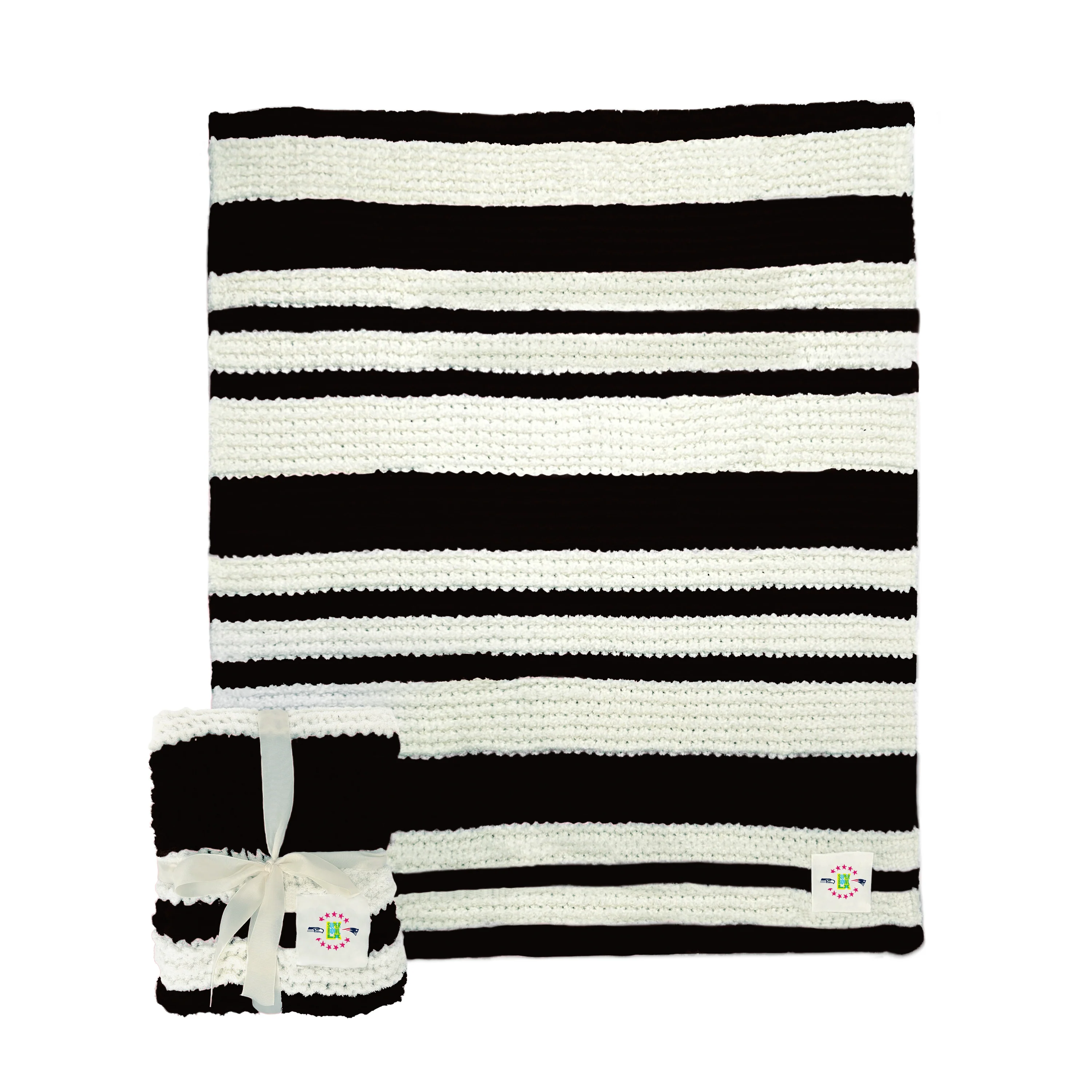 Super Bowl 60 Dueling Cable Knit Throw