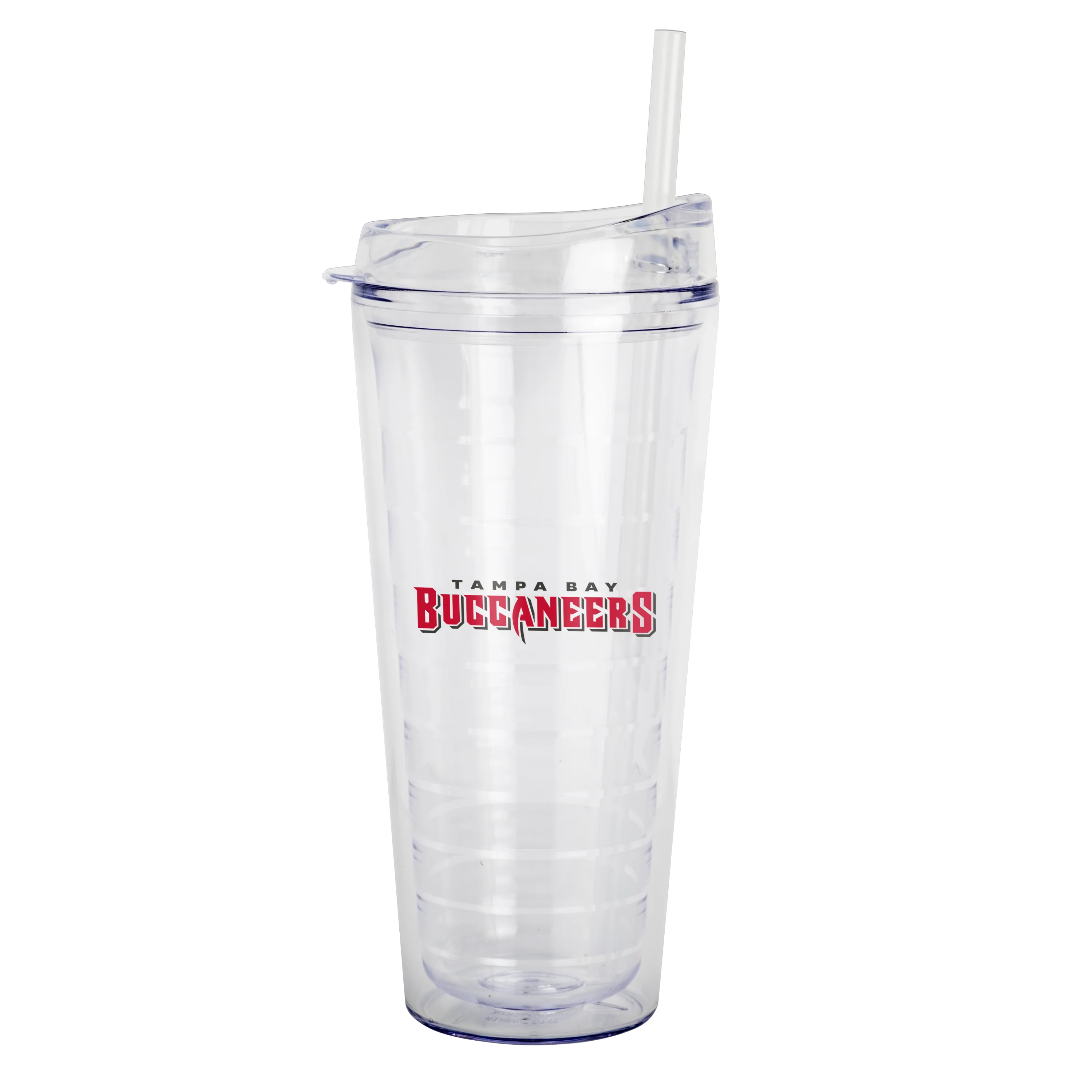 Tampa Bay Buccaneers 22oz Flipside Dbl Wall Clear Tumbler - Image 2