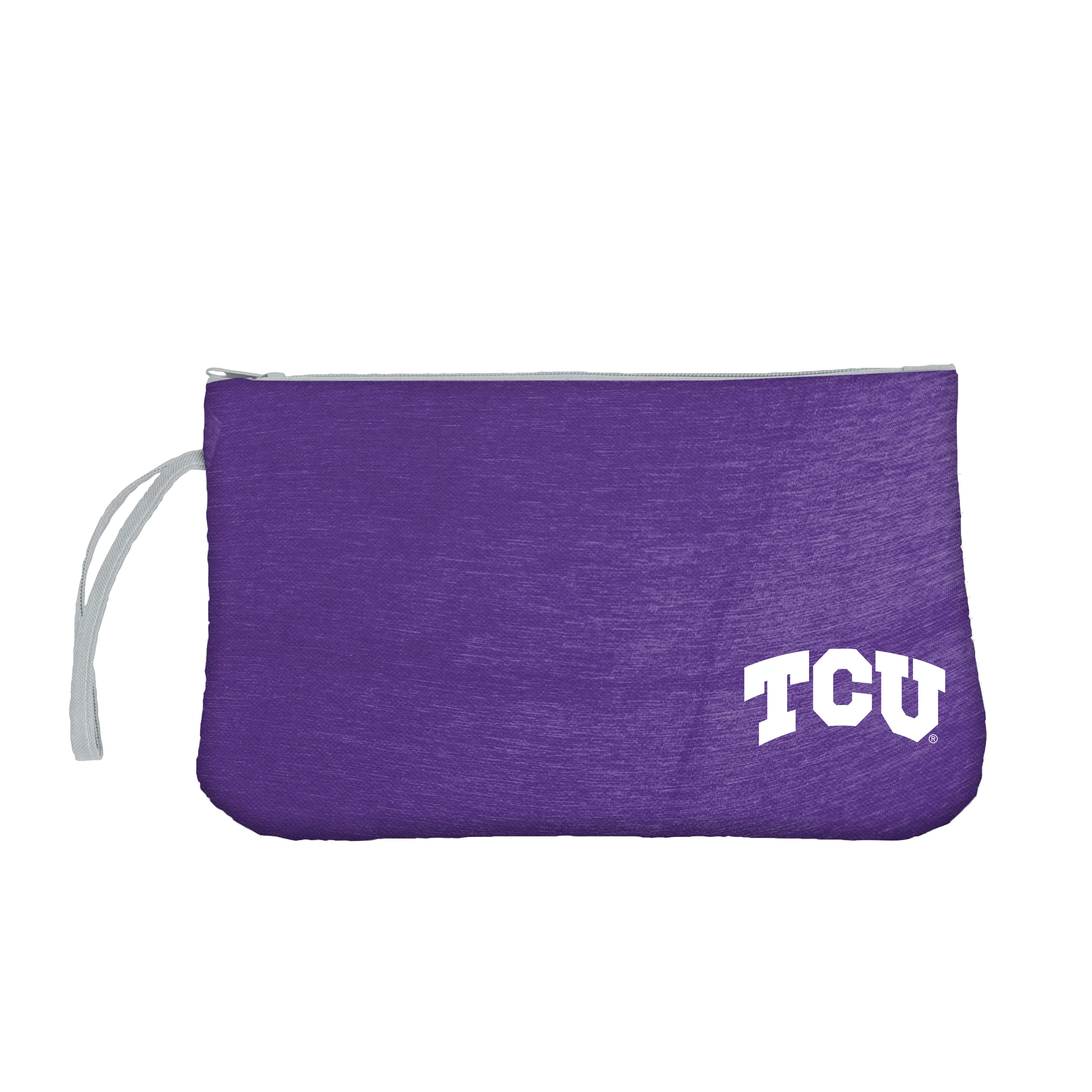 TCU Crosshatch Wristlet