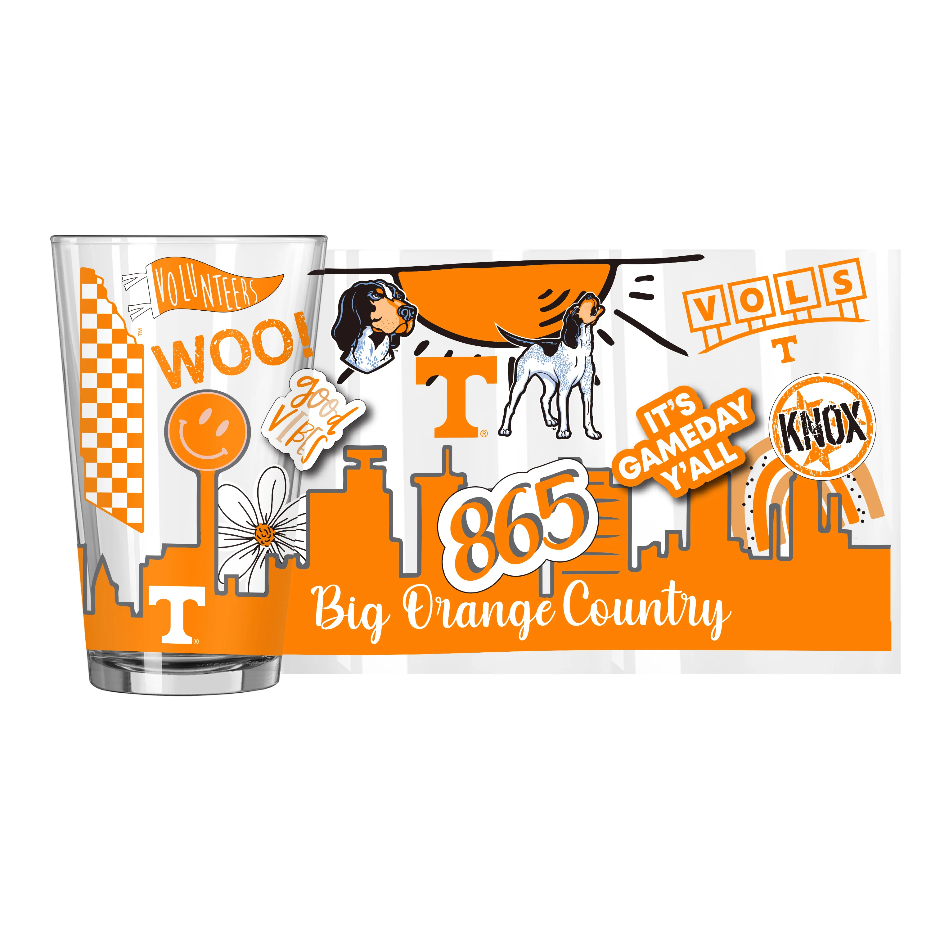 Tennessee 16oz Native Pint Glass - Image 2