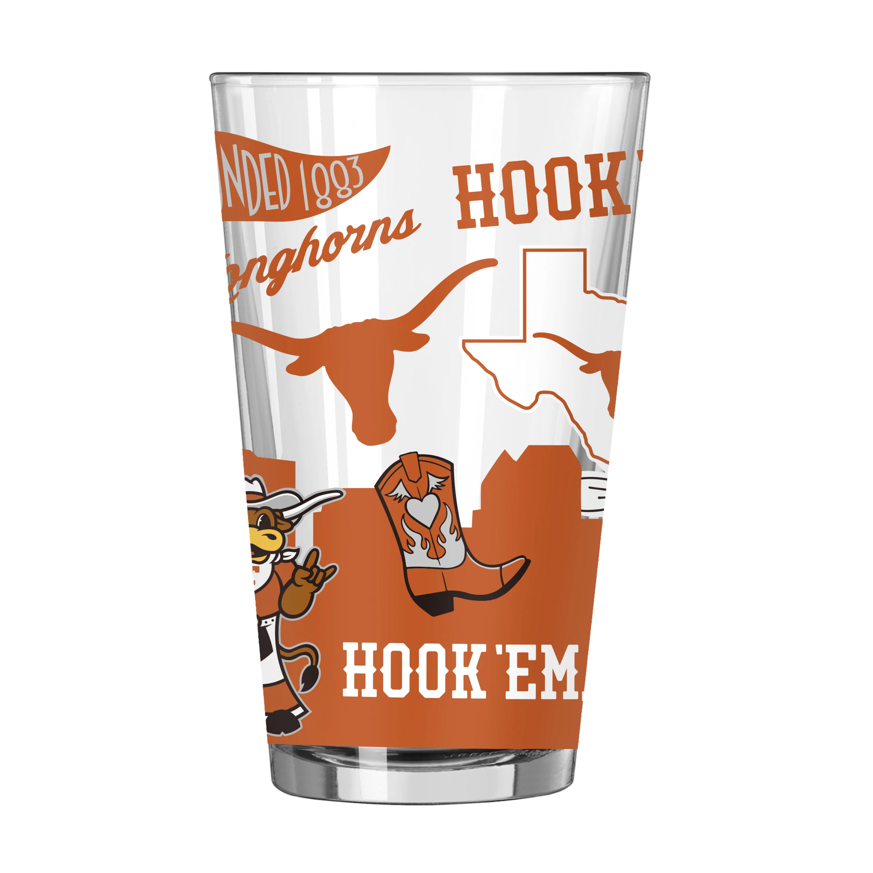 Texas 16oz Native Pint Glass