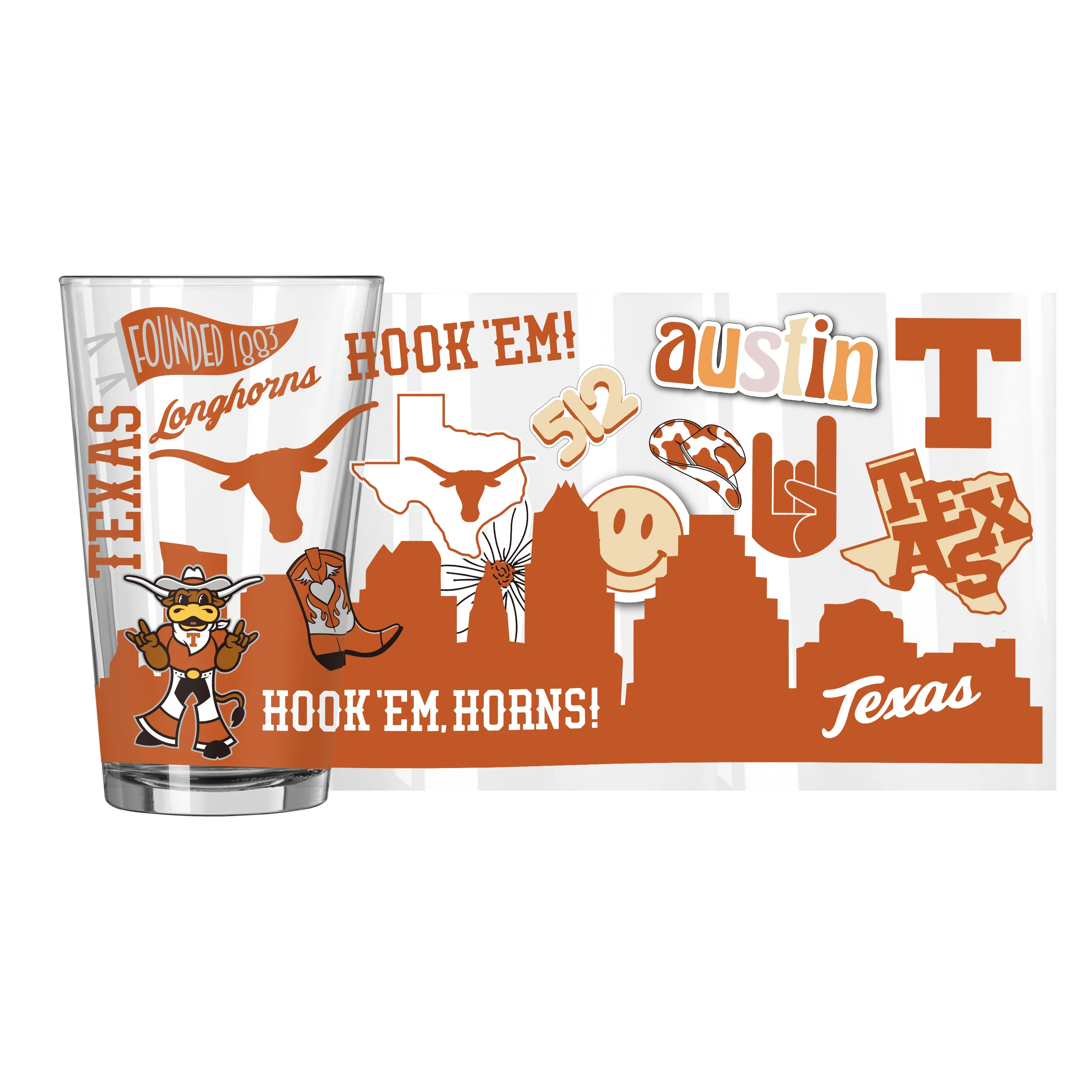 Texas 16oz Native Pint Glass - Image 3