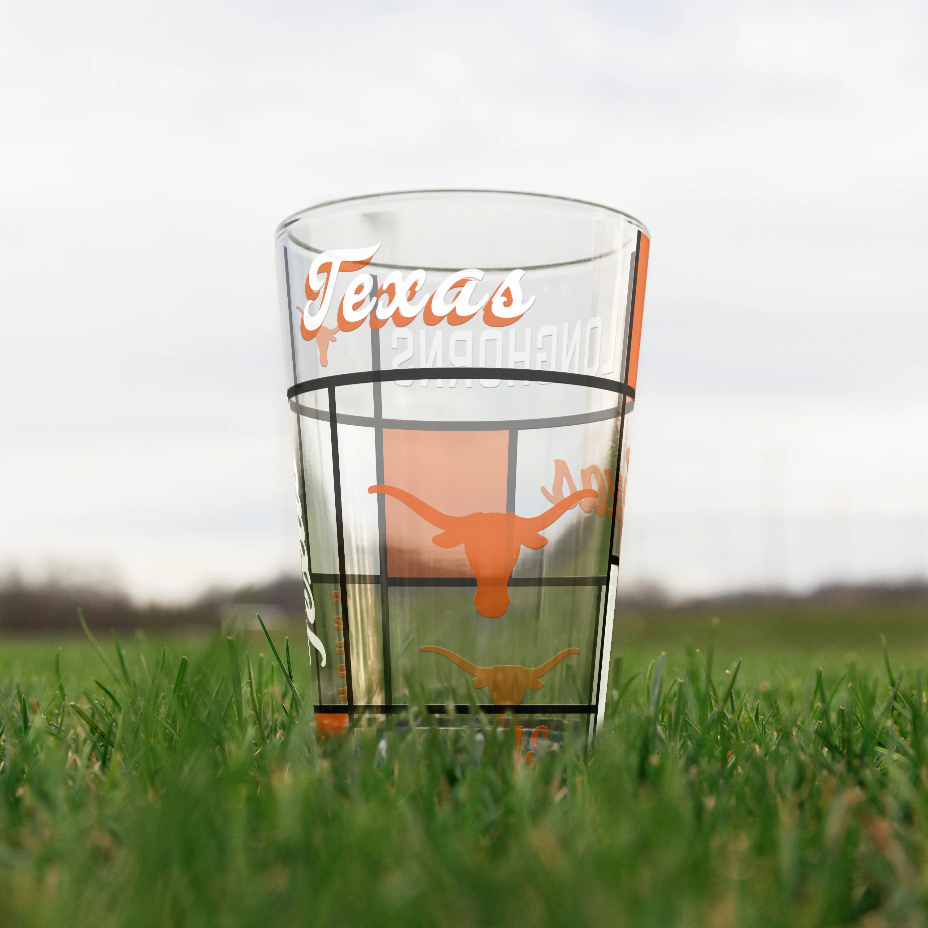 Texas 16oz Quilted Stained Pint Glass - Image 3