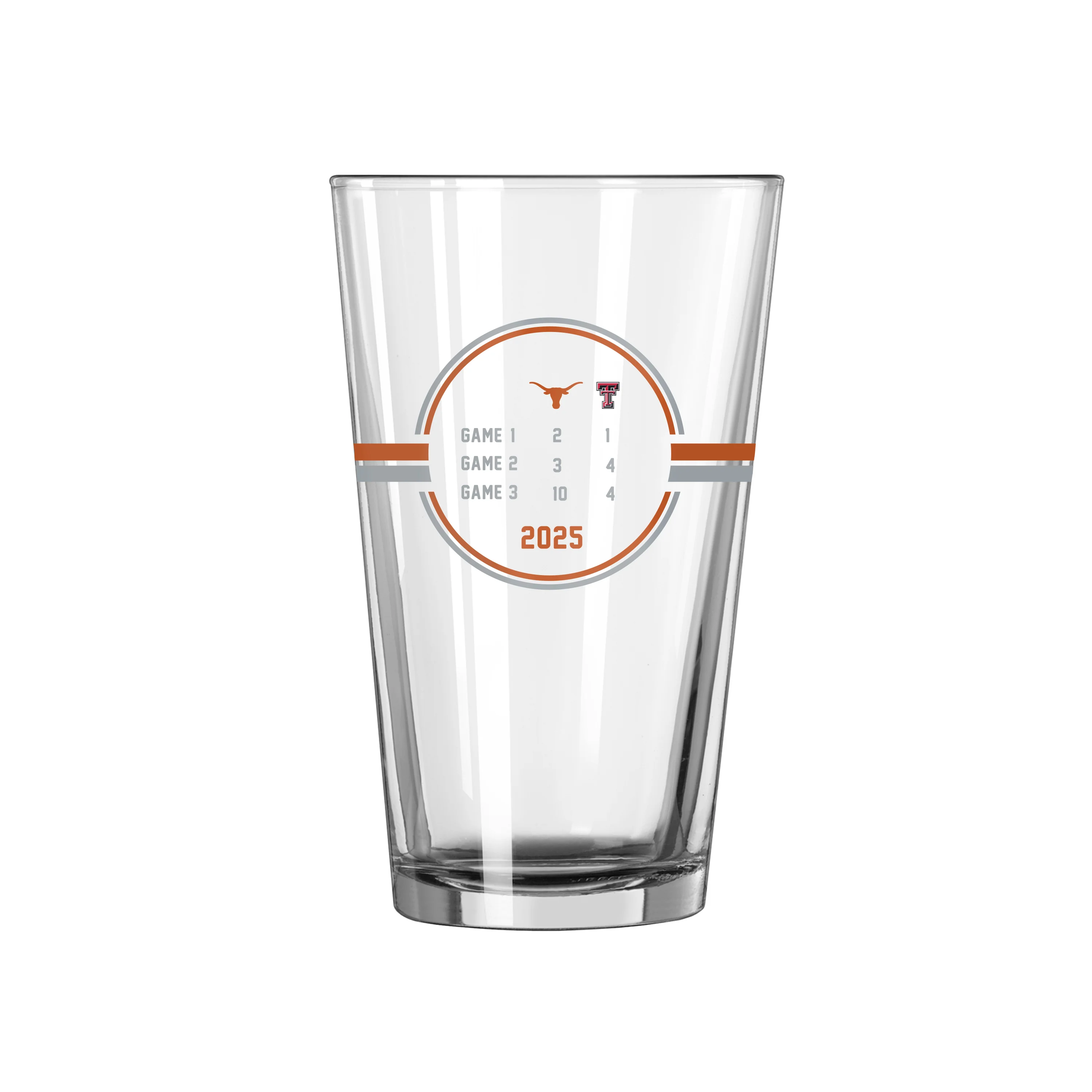 Texas 2025 Softball Champions 16oz Series Pint Glass - Image 2