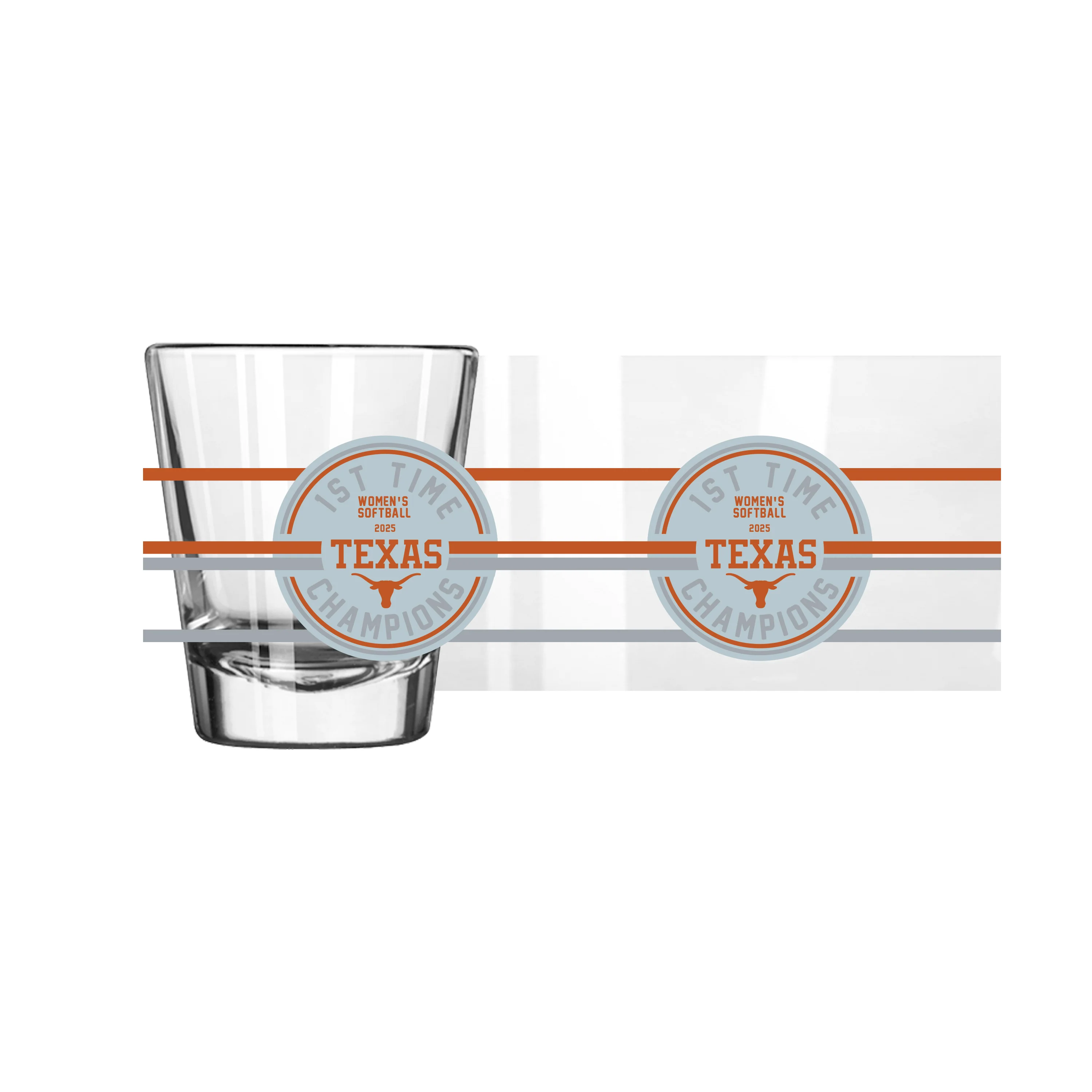 Texas 2025 Softball Champions 2oz Repeat Shot Glass - Image 3