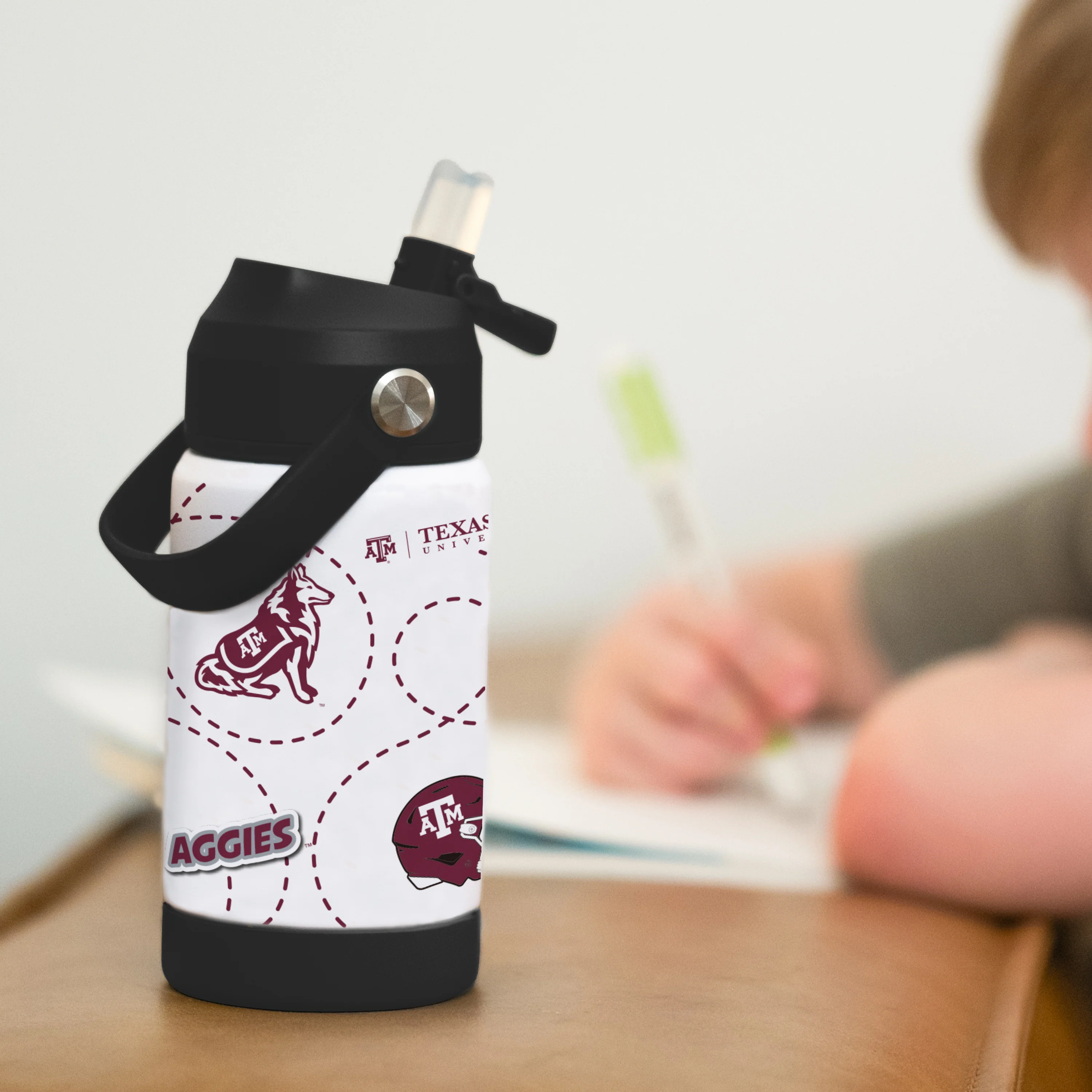 Texas A&M 12oz Mascot SS Kids Bottle - Image 4