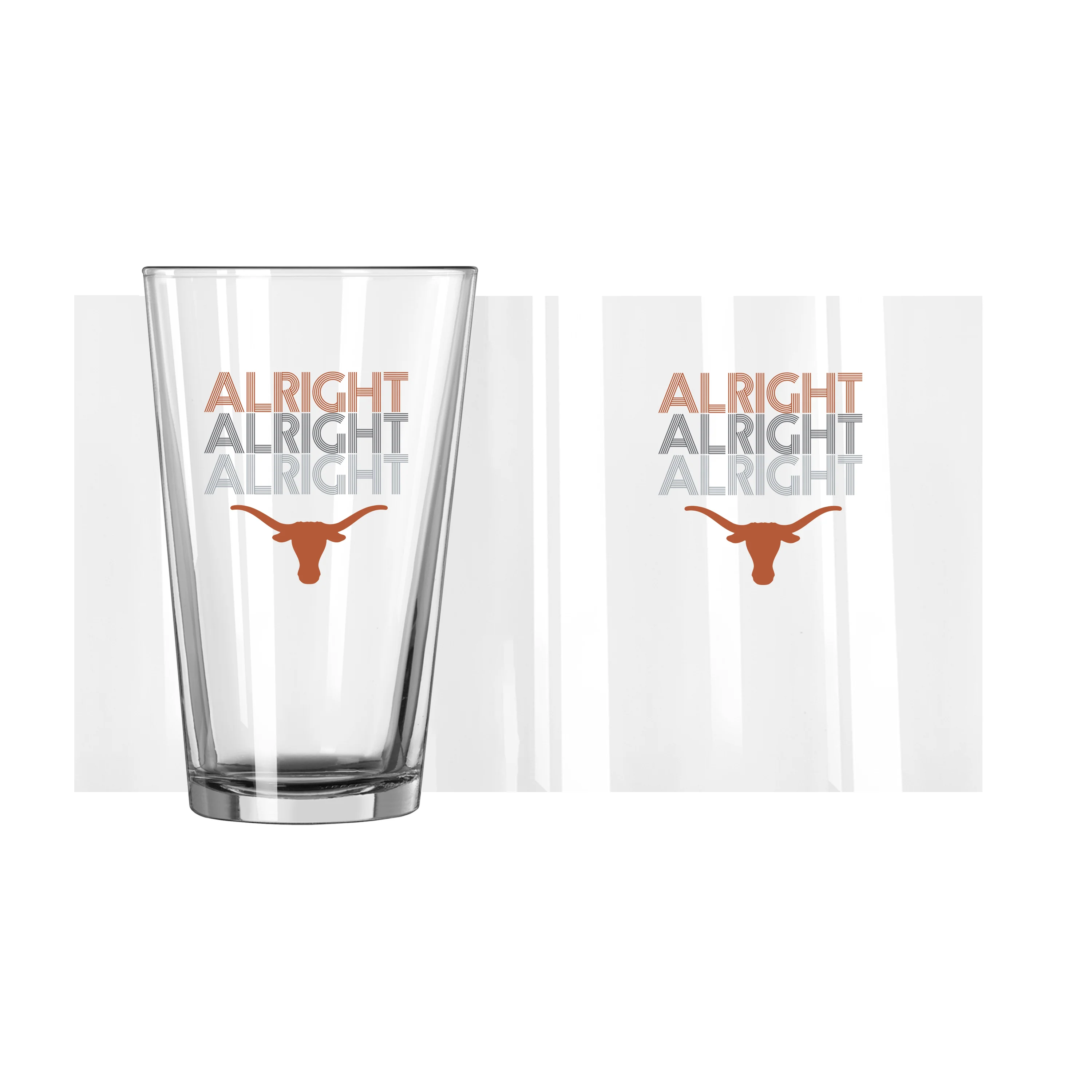 Texas Alright 16oz Pint Glass - Image 2