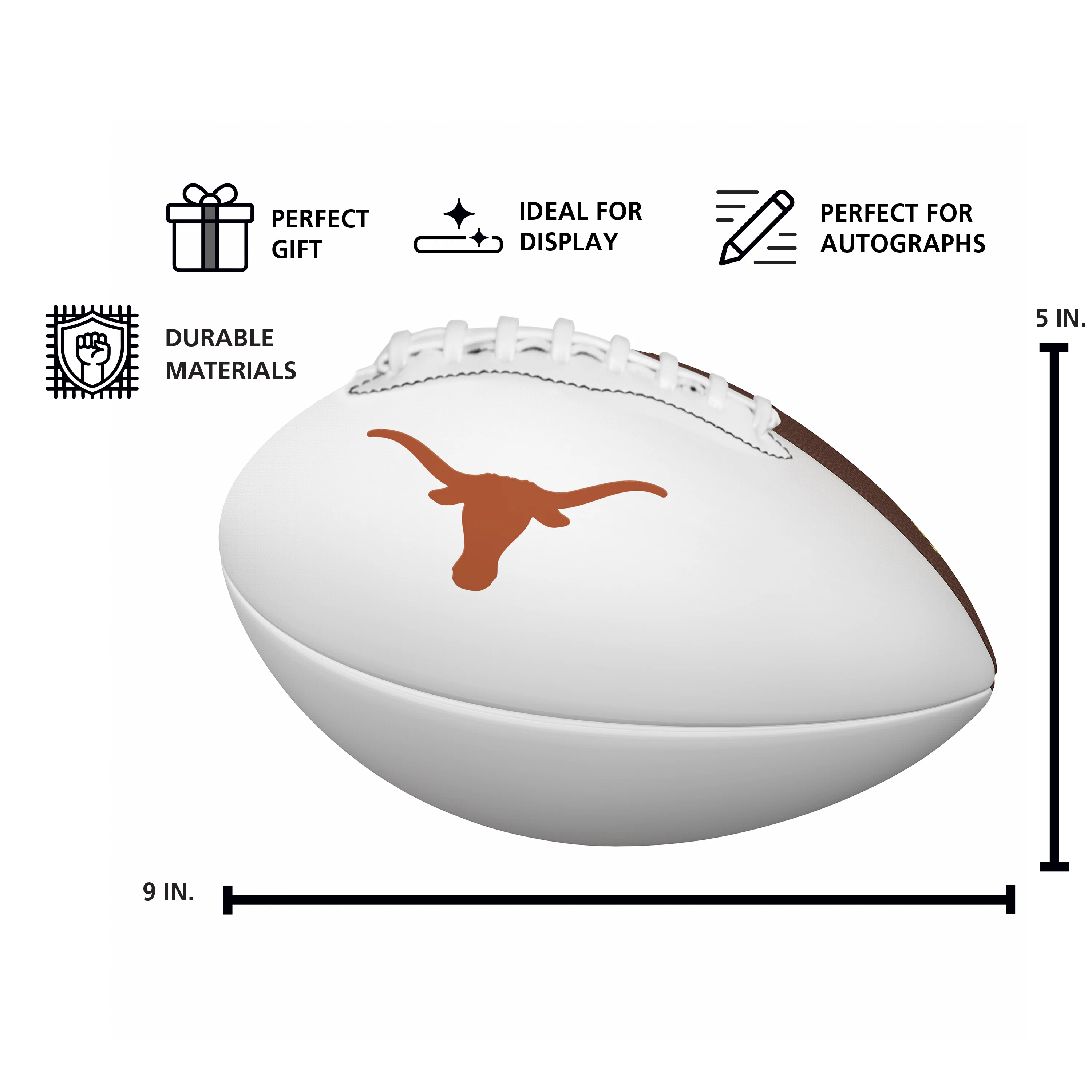 Texas Mini Autograph Football - Image 5