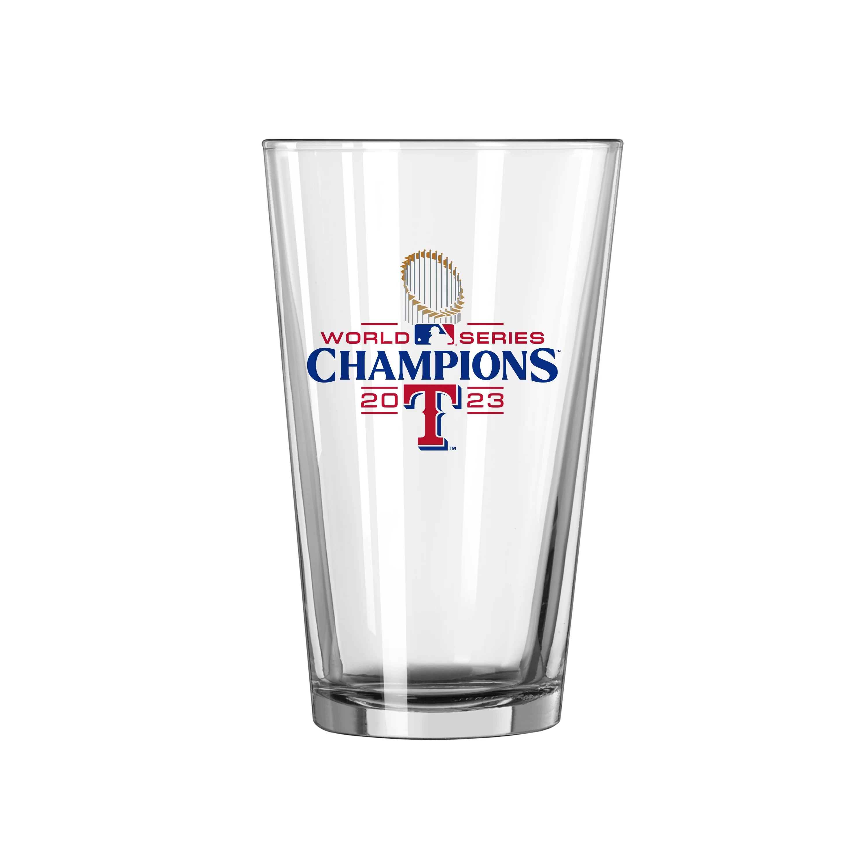 Texas Rangers 16oz 2023 World Series Champions Summary Pint Glass - Image 2