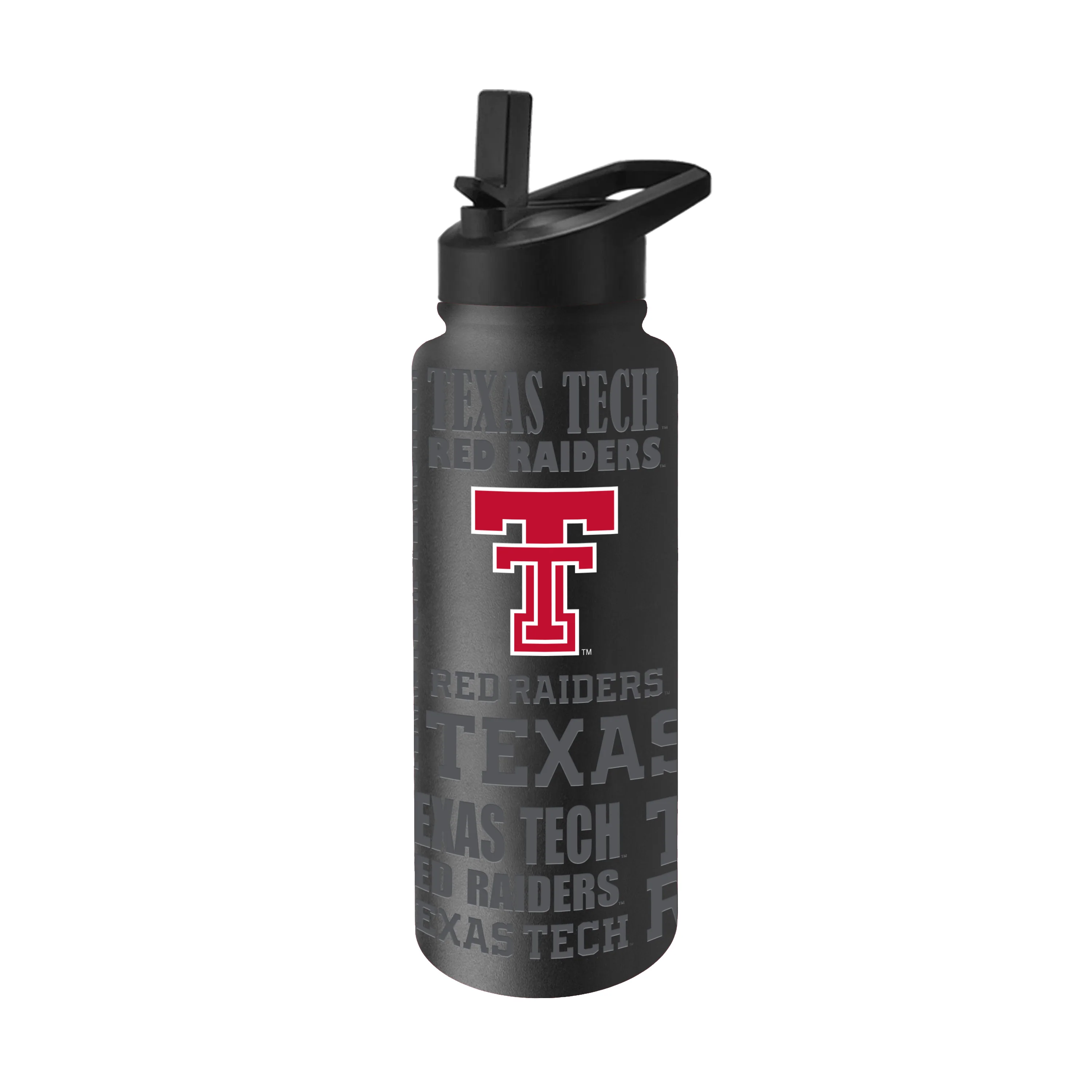 Texas Tech 34oz Black Replay Quencher Bottle