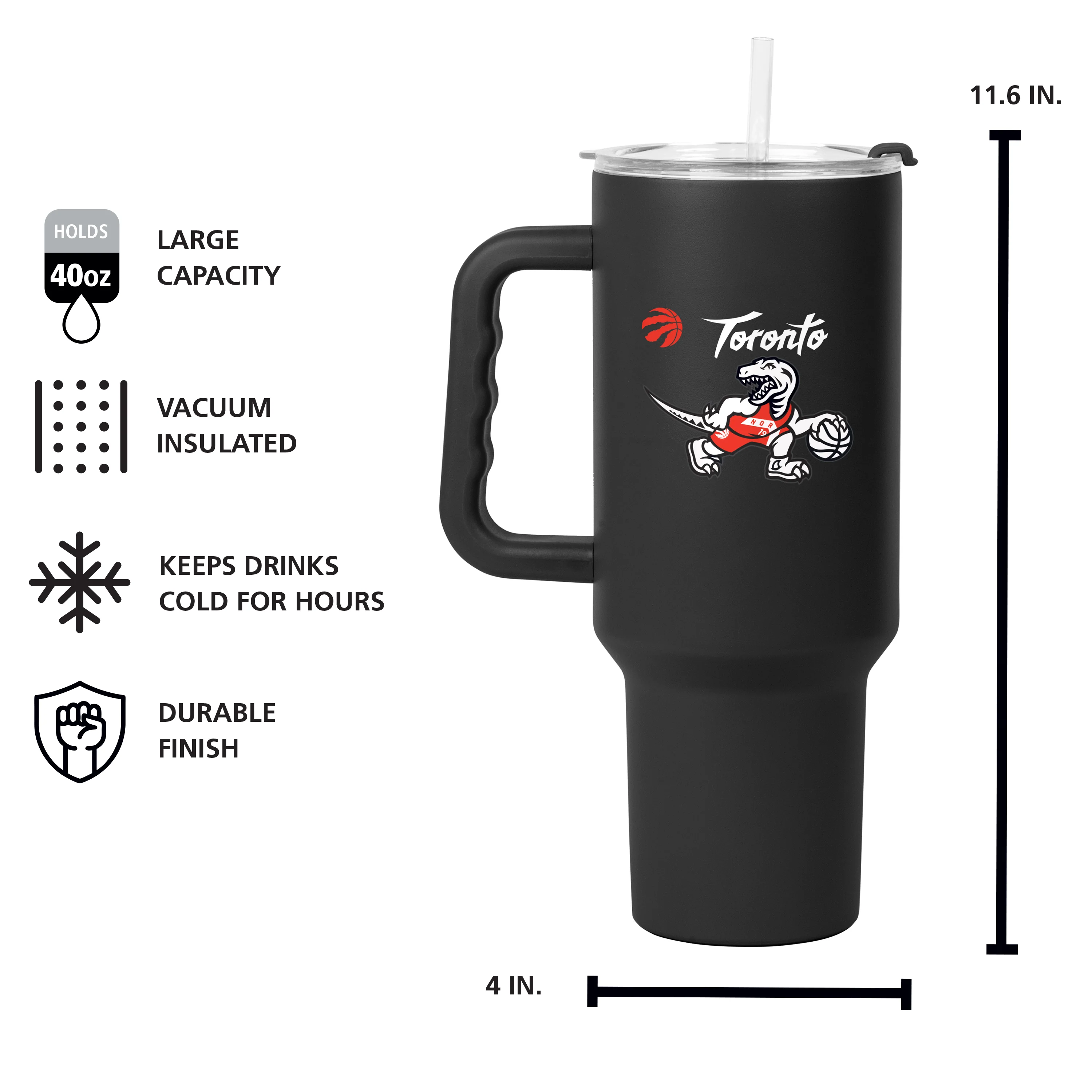 Toronto Raptors 40oz 2025-26 City Edition Powder Coat Tumbler - Image 5
