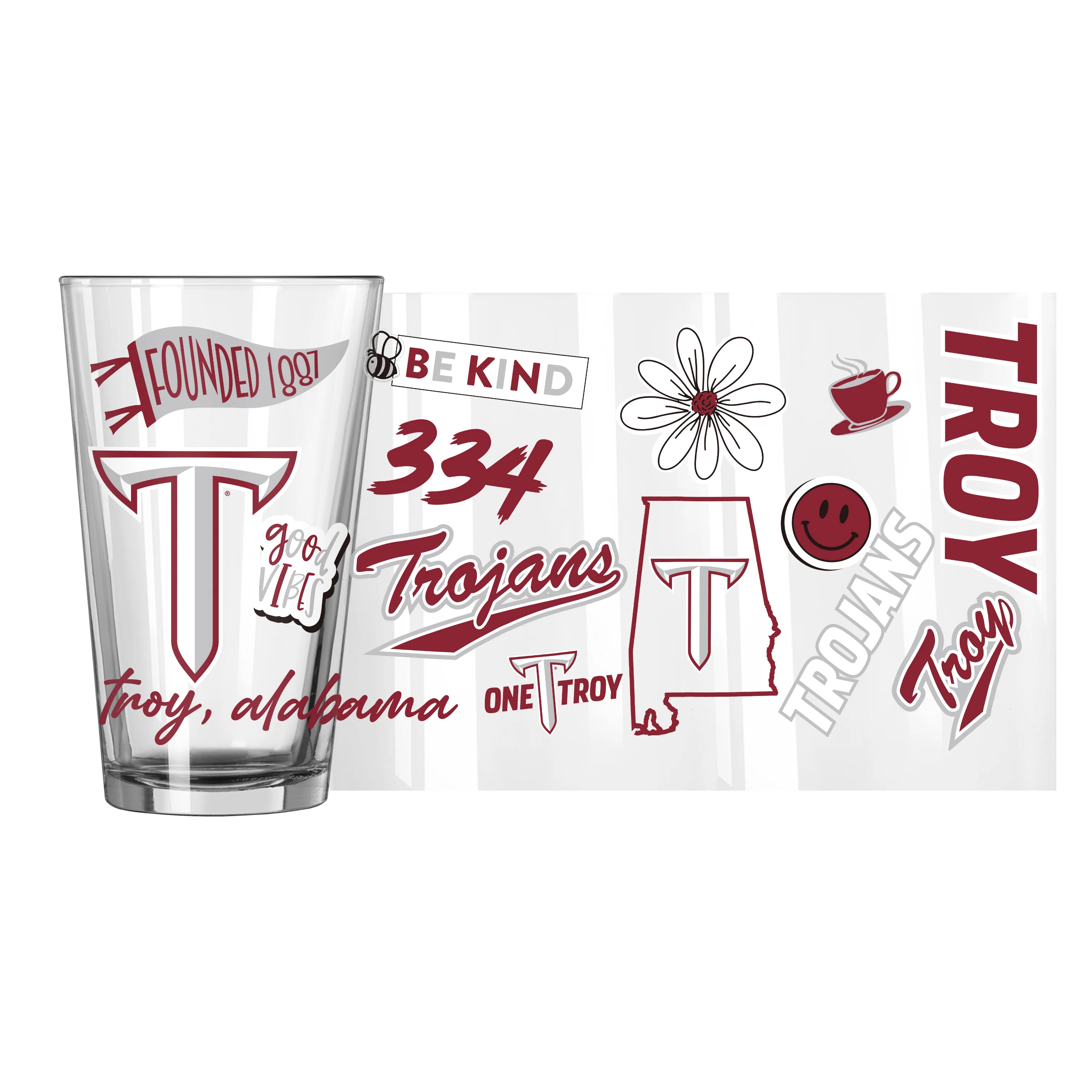 Troy 16oz Native Pint Glass - Image 2