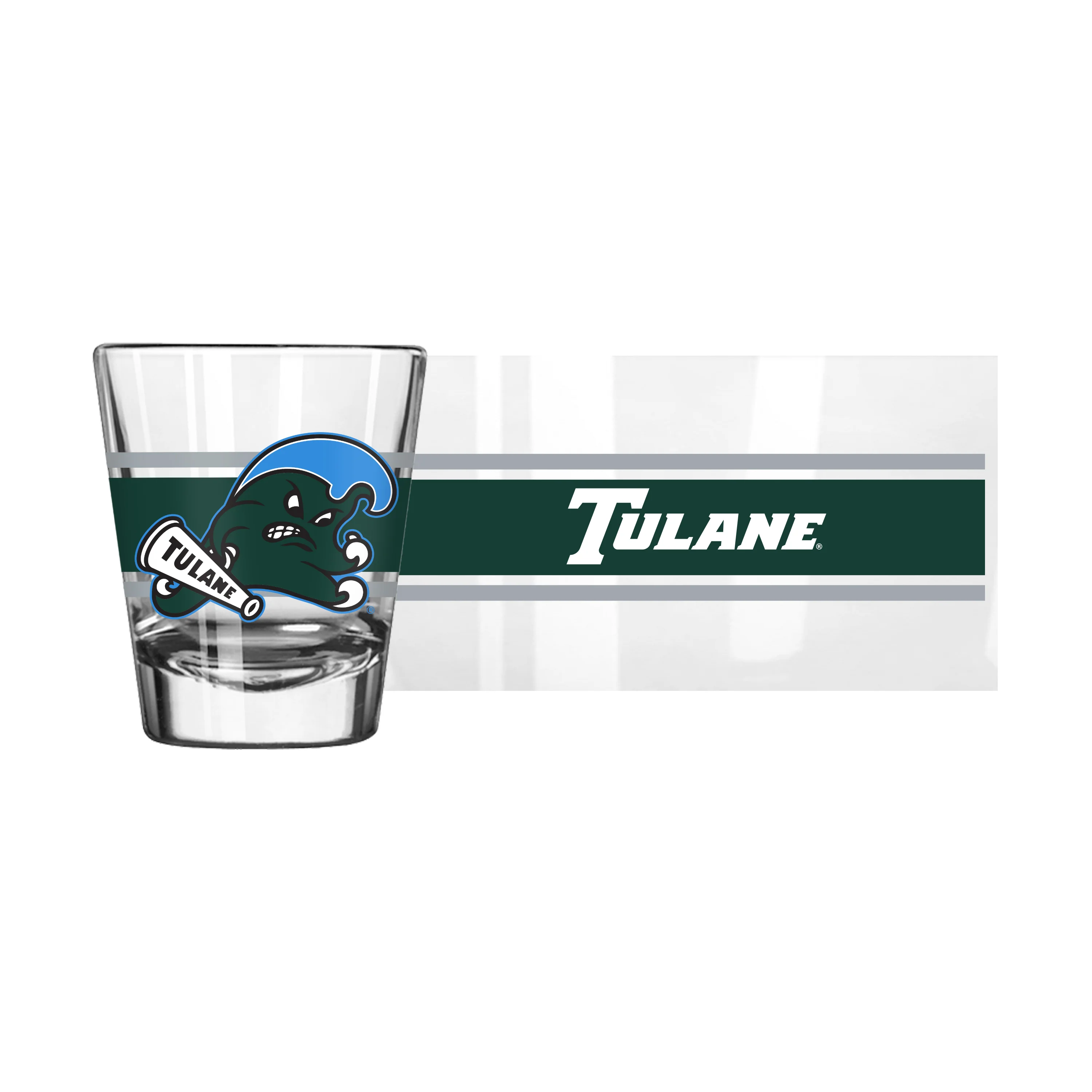 Tulane 2oz Stripe Shot Glass - Image 2