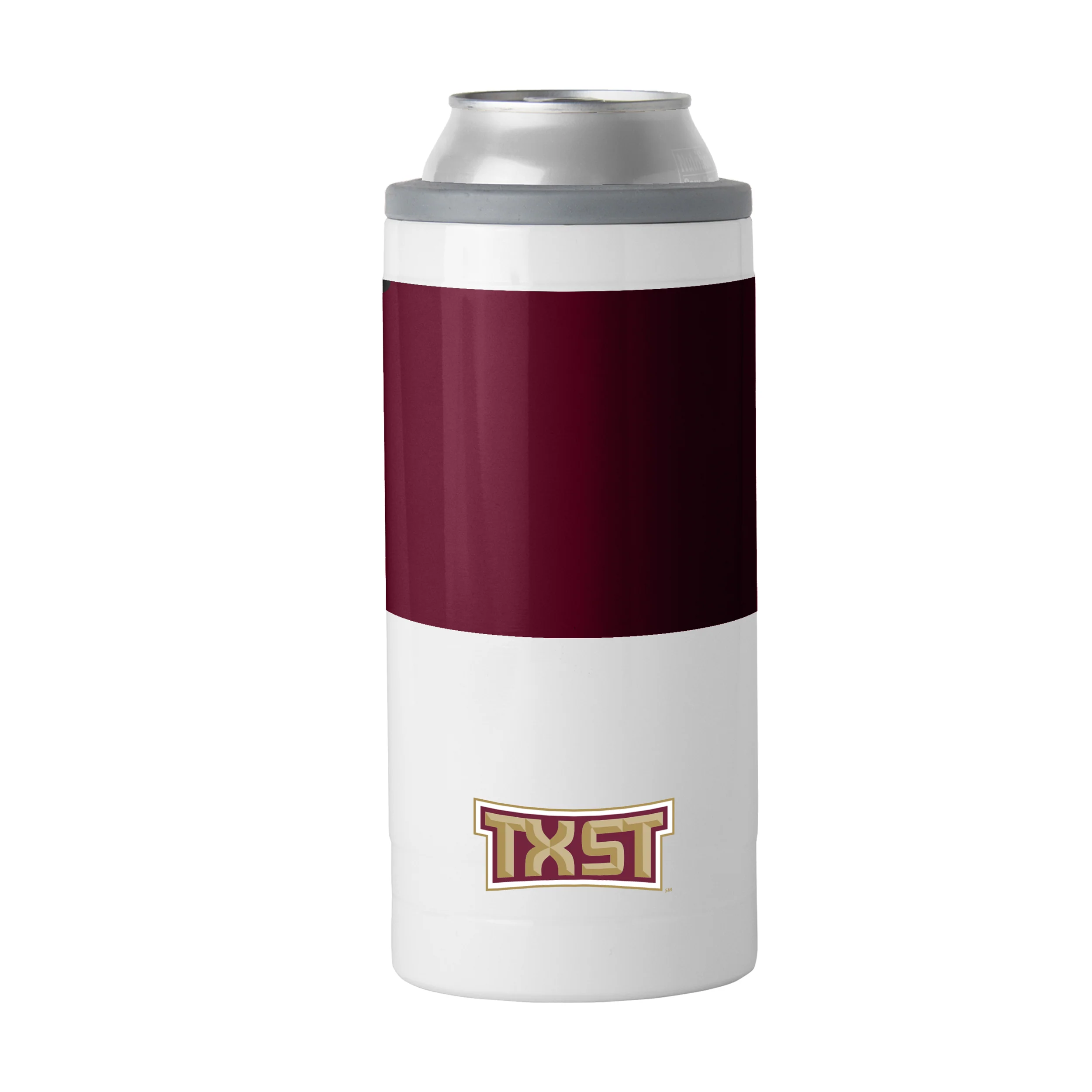 TX State Colorblock 12oz Slim Can Coolie - Image 2