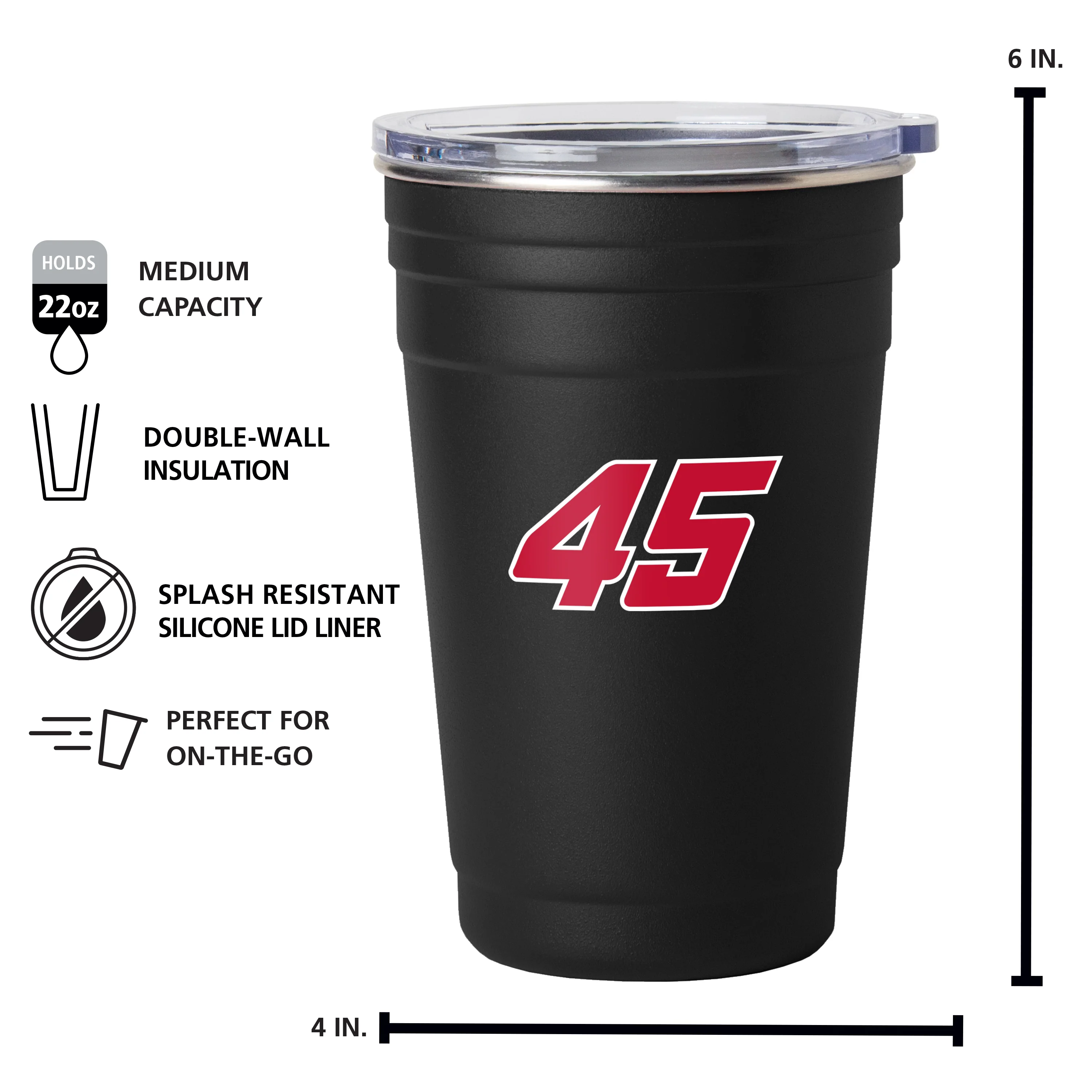 Tyler Reddick 22oz Flipside Stainless Cup - Image 5