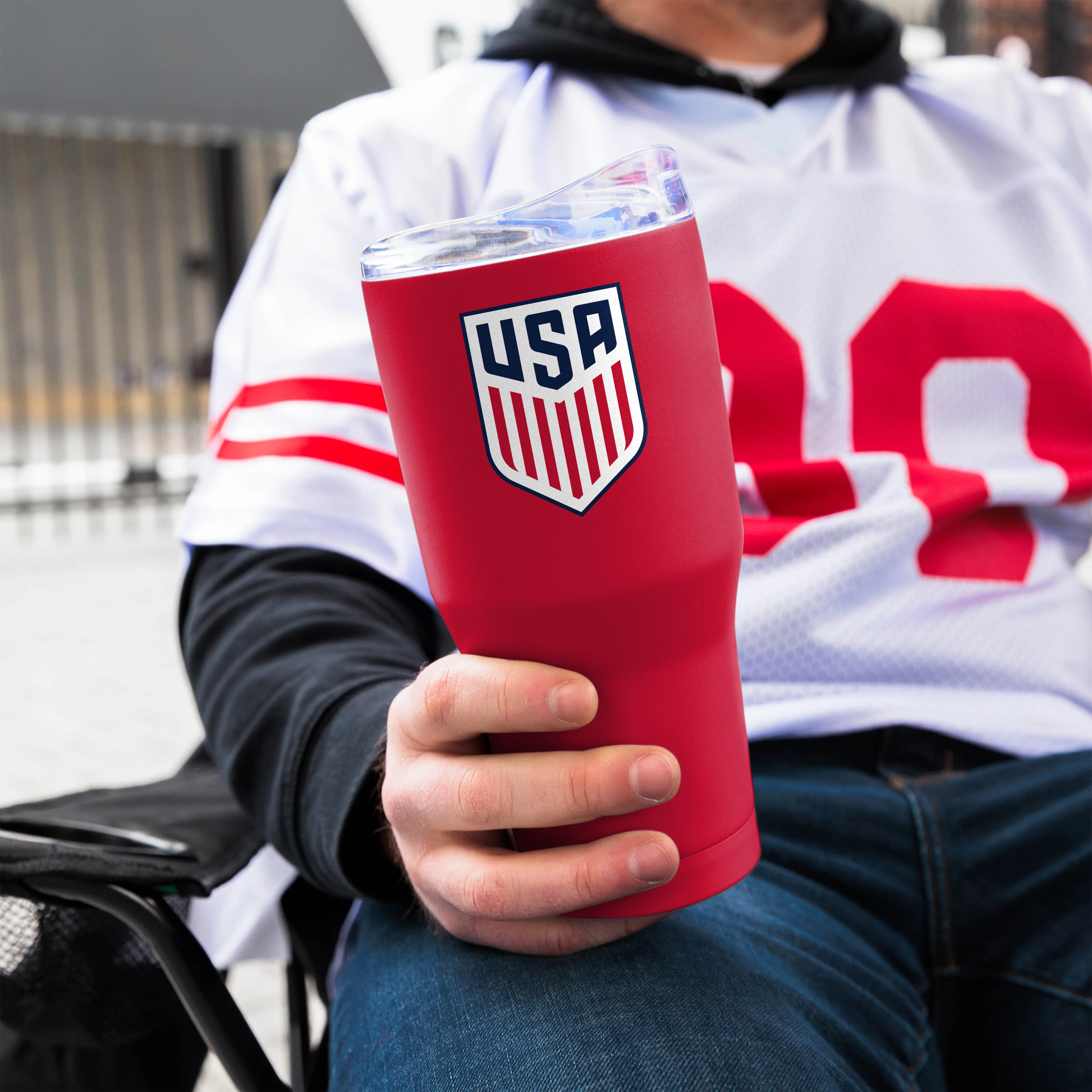 U.S. Mens Soccer 30oz Flipside Powder Coat Tumbler - Image 4