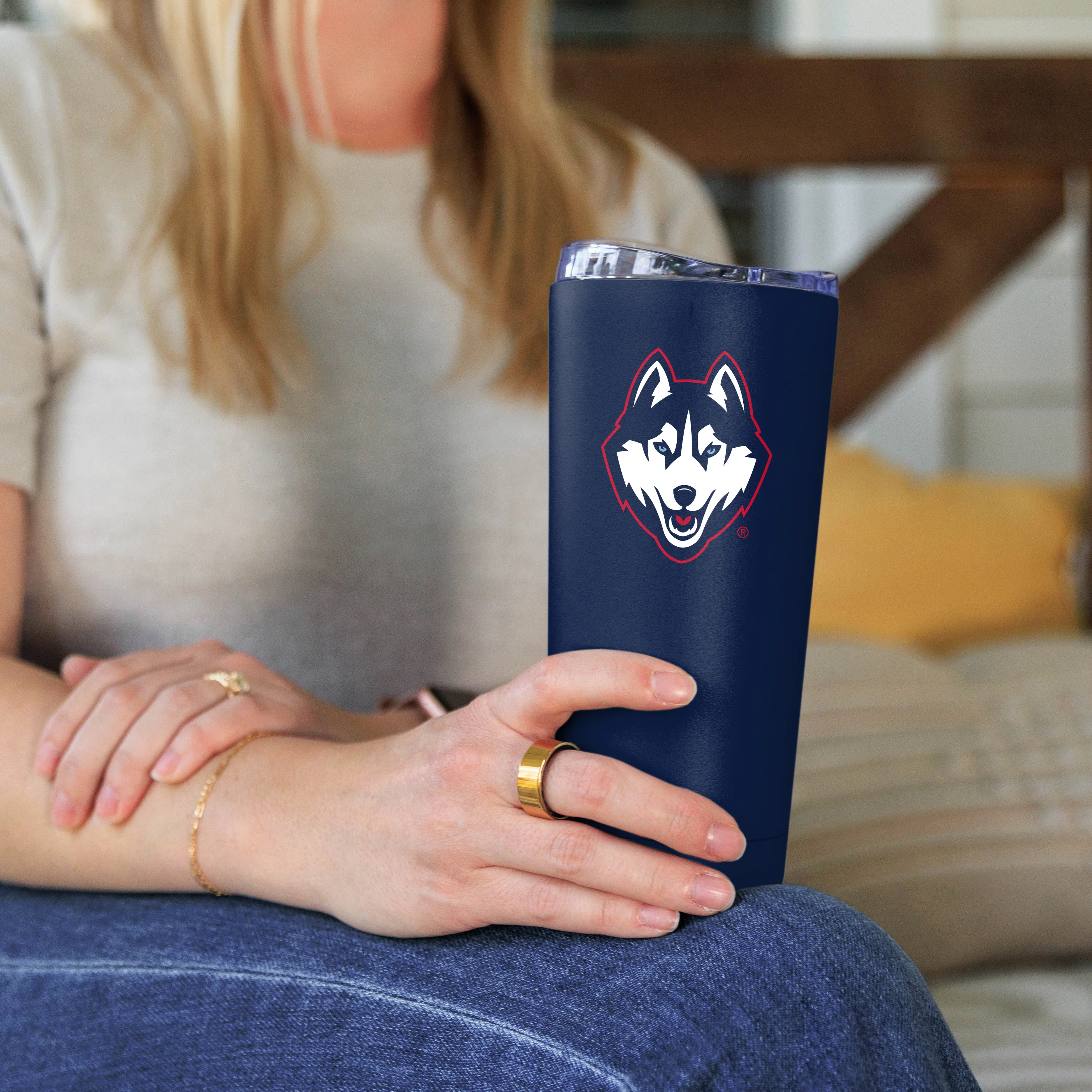 UConn 20oz Flipside Powder Coat Tumbler - Image 4