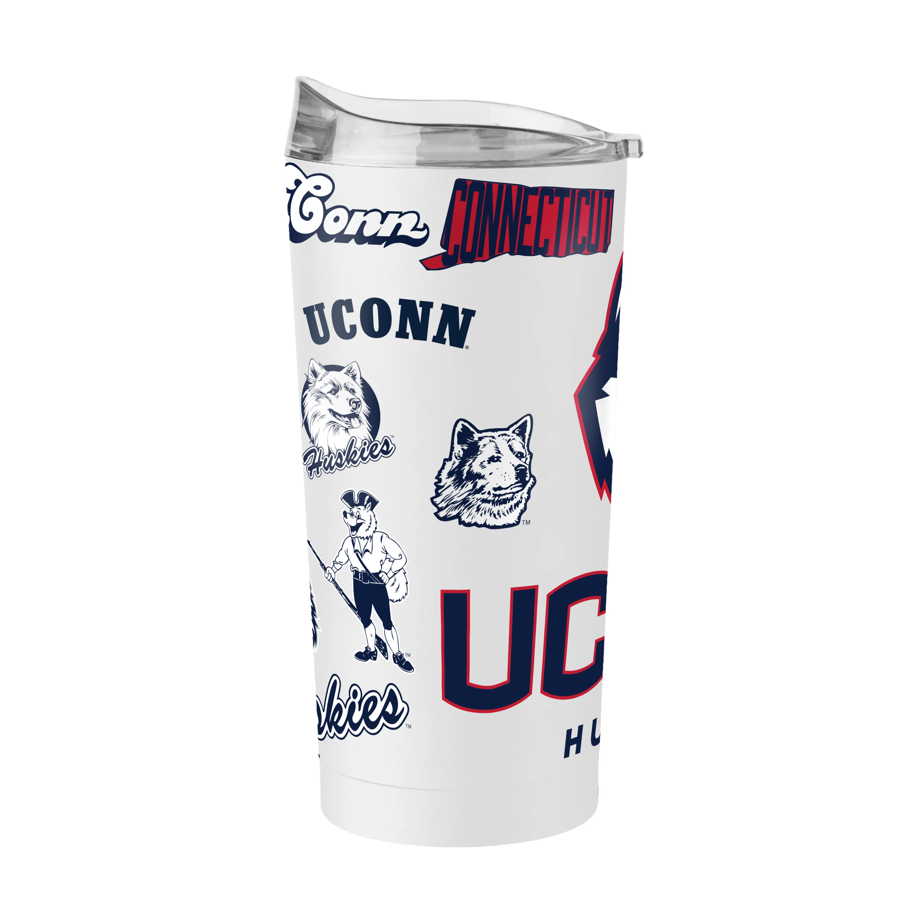 University of Connecticut Vintage History of Husky 20oz Powder Coat Tumbler