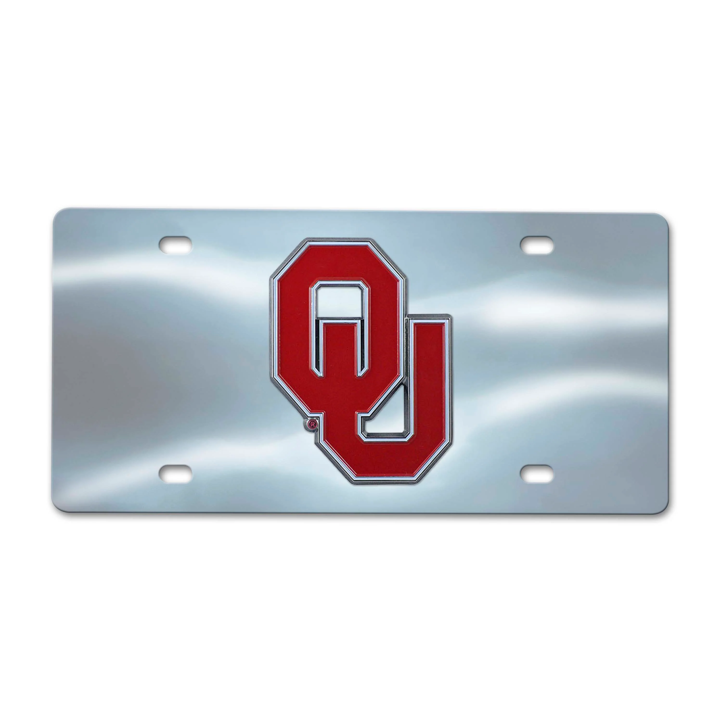 University of Oklahoma Chrome Diecast License Plate
