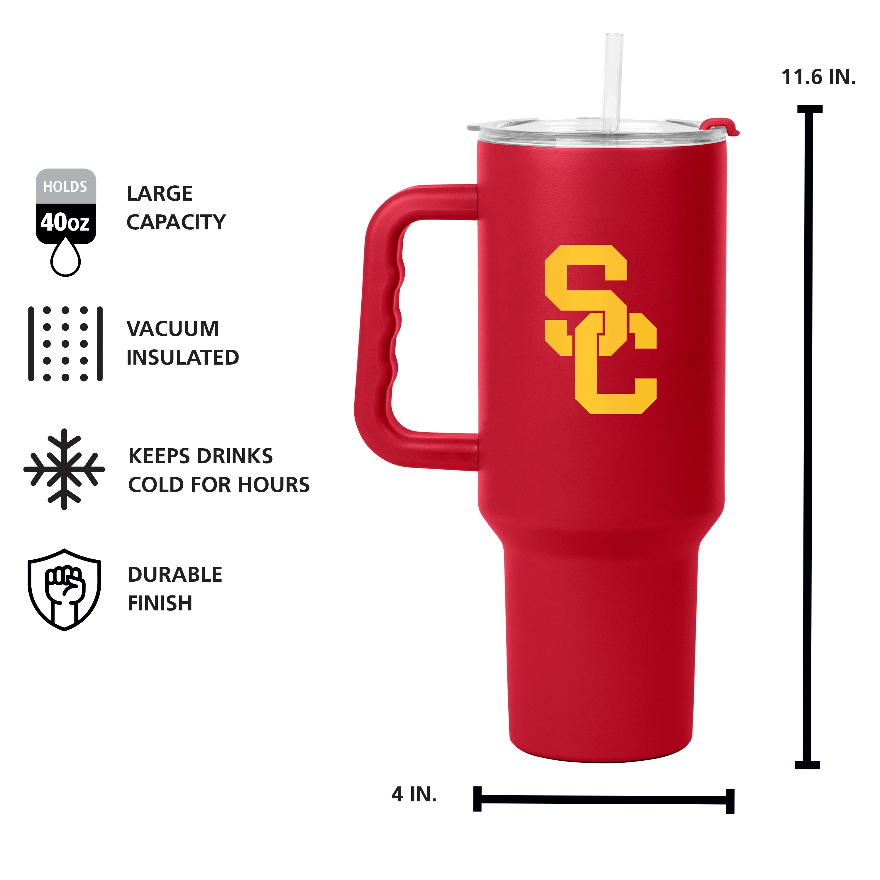 USC 40oz Flipside Powder Coat Tumbler - Image 5